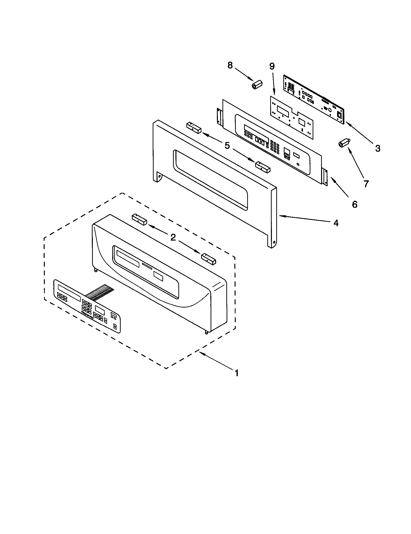 KitchenAid KEMS378GSS2 control panel diagram