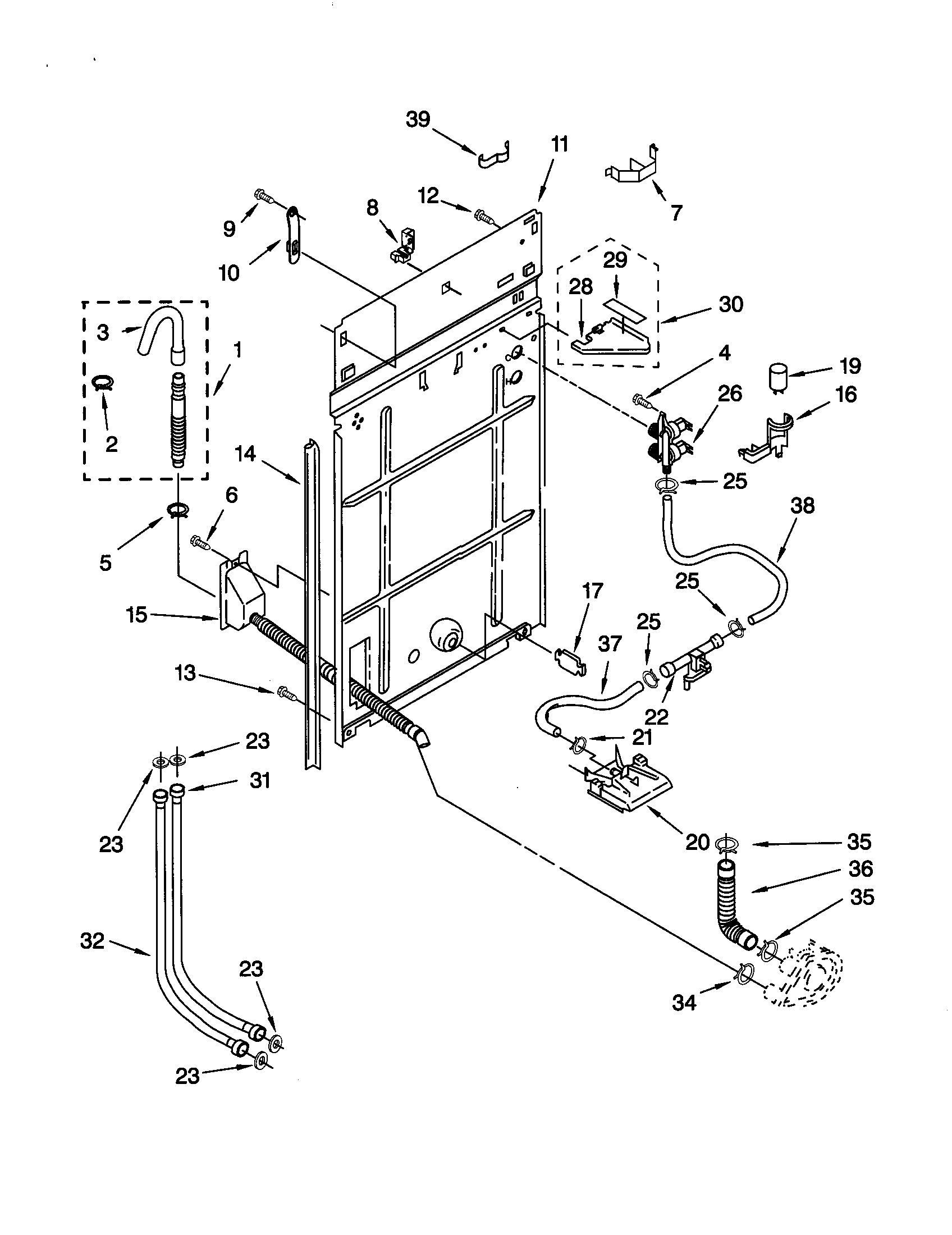Kenmore 11020882991 rear panel diagram