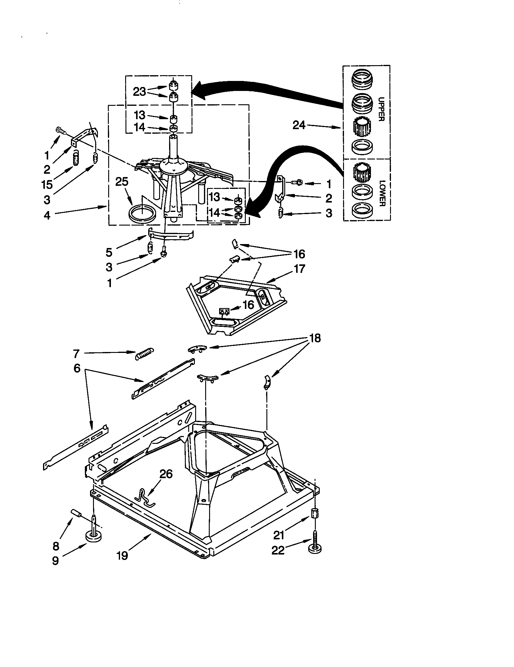 Kenmore 11020882991 machine base diagram