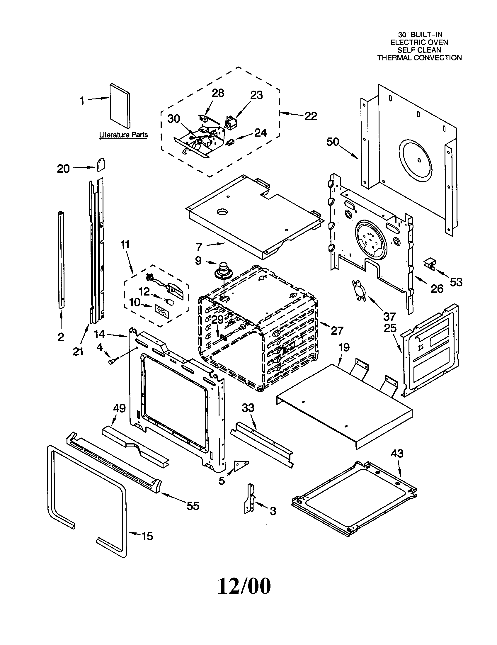 KitchenAid KEBC107HWH1 oven diagram