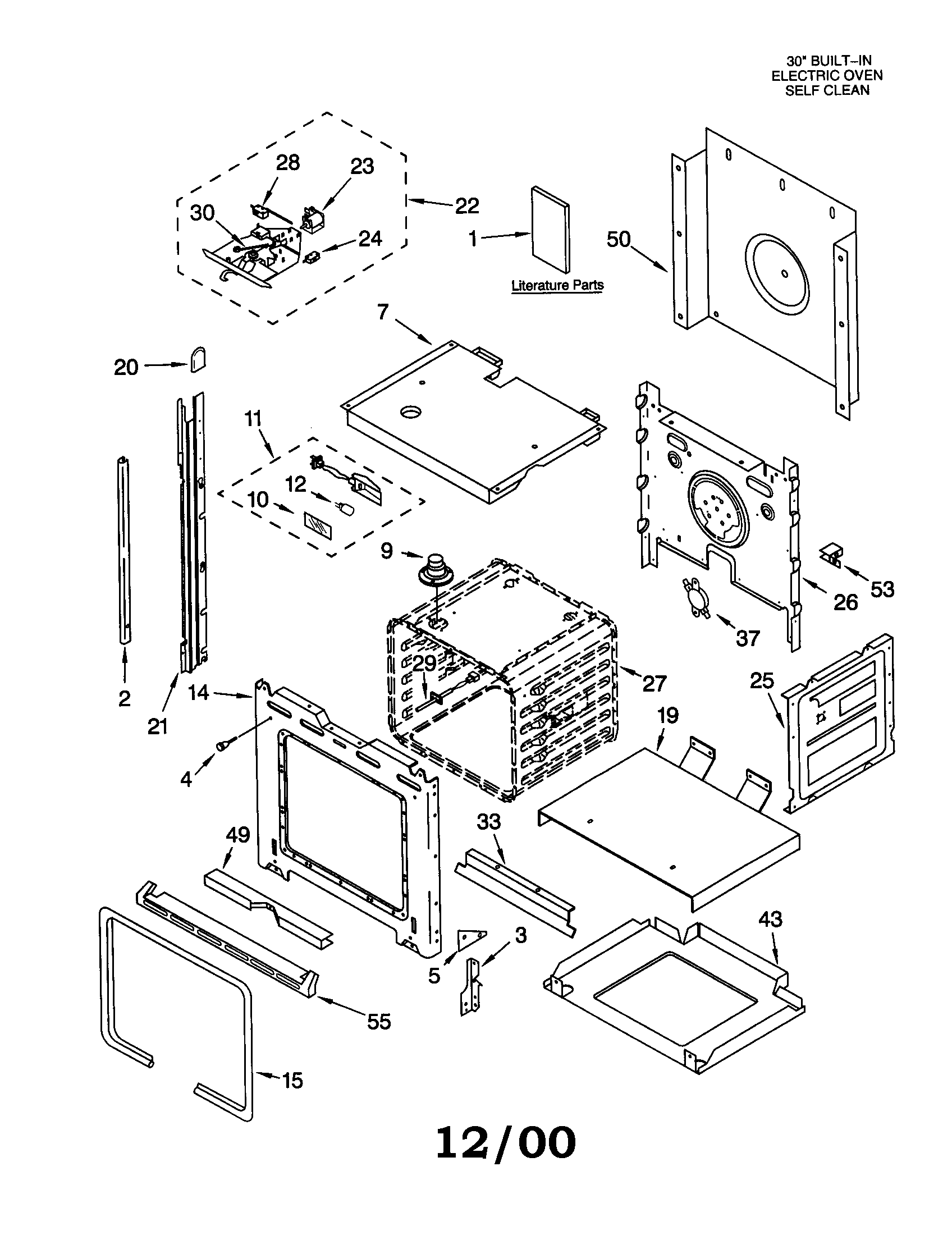 KitchenAid KEBI107DWH10 oven diagram