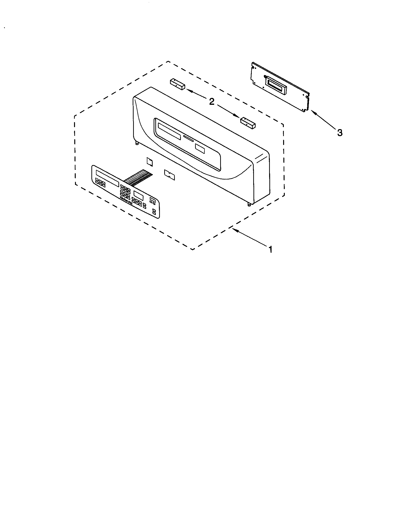 KitchenAid KEBI107DWH10 control panel diagram