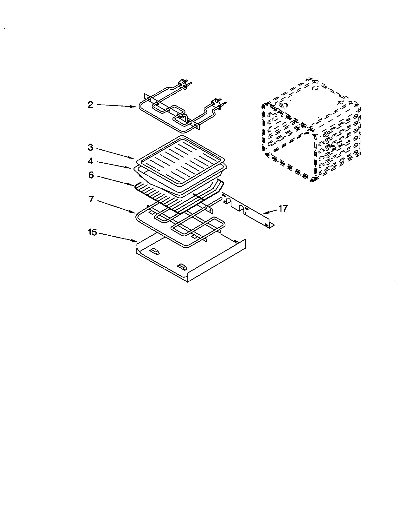 KitchenAid KEBI107DWH10 internal oven diagram