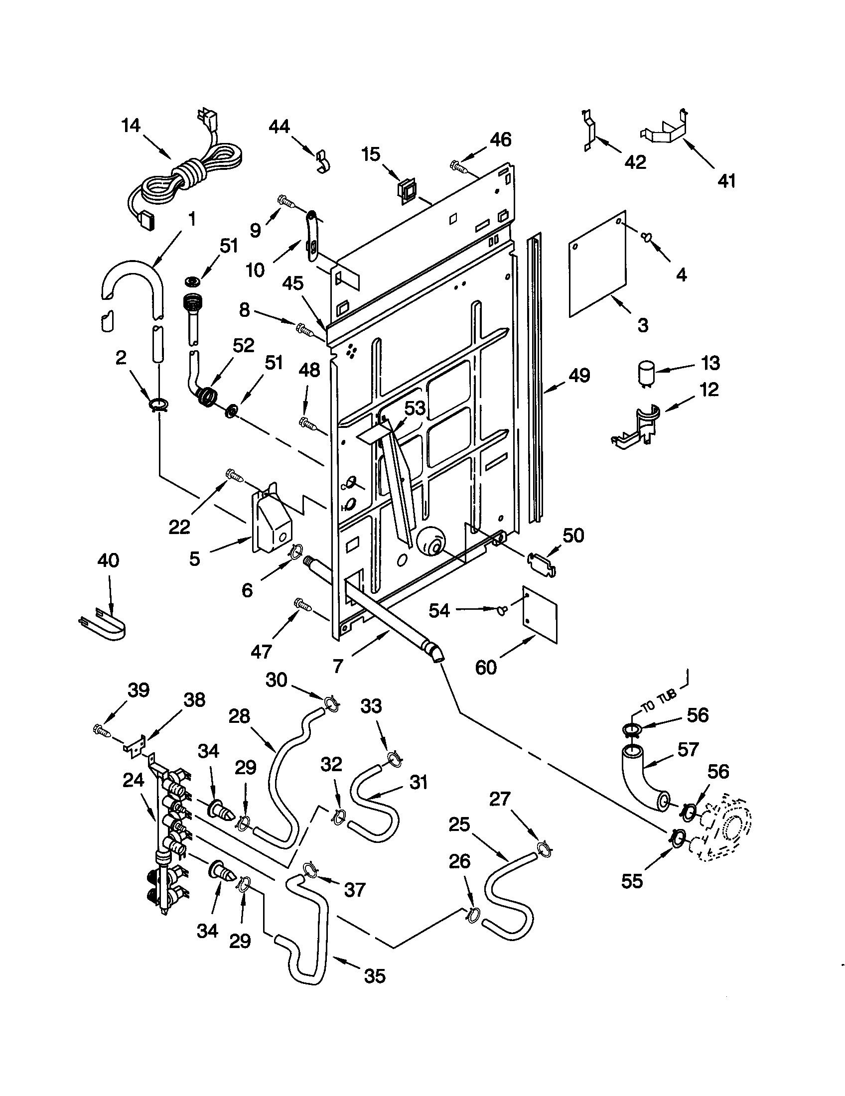 Kenmore 11020972993 rear panel diagram