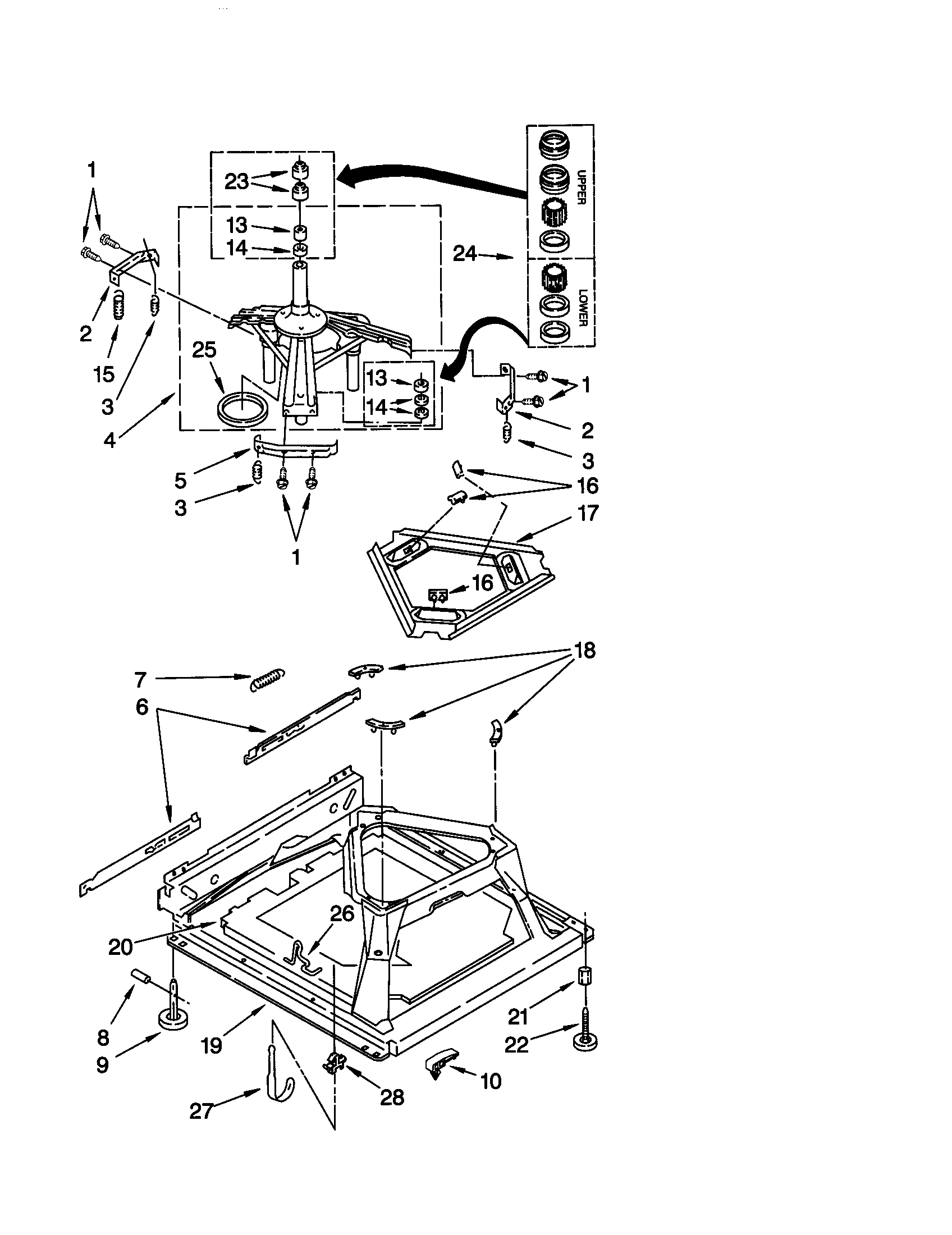 Kenmore 11020972993 machine base diagram