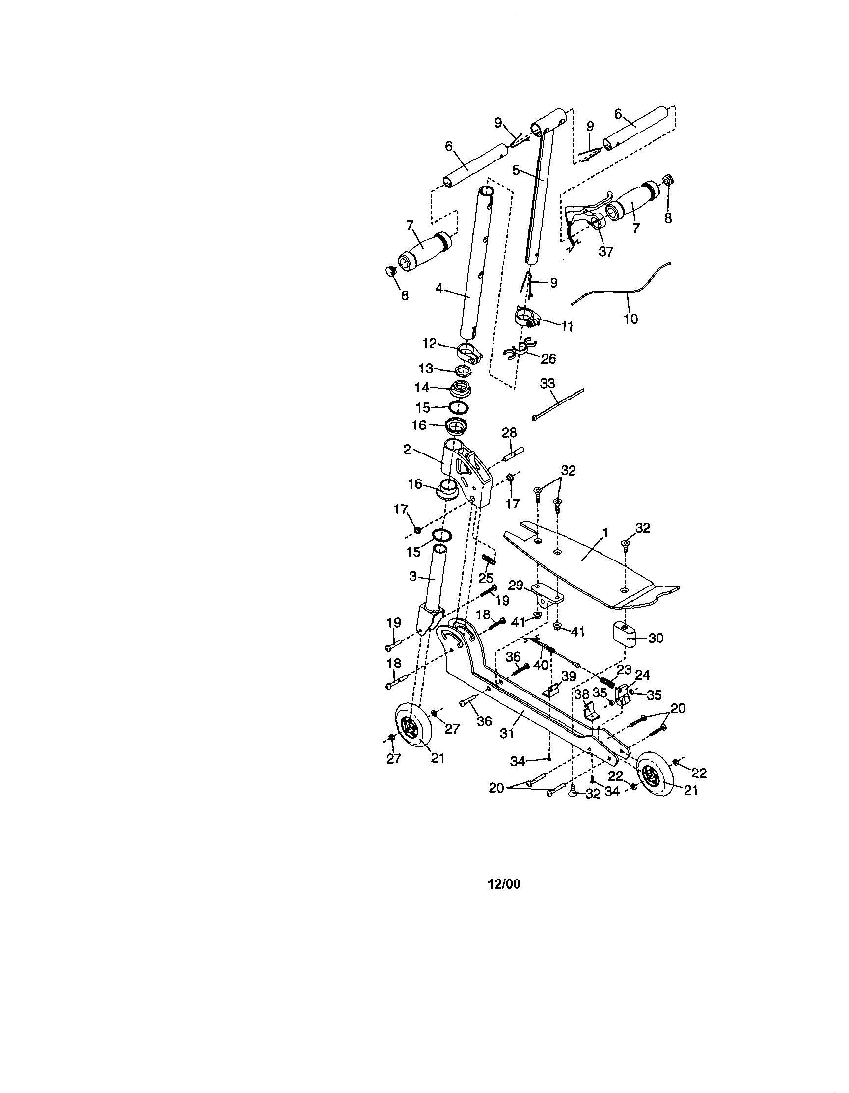 Jumpking HNSC07900 spider scooter diagram