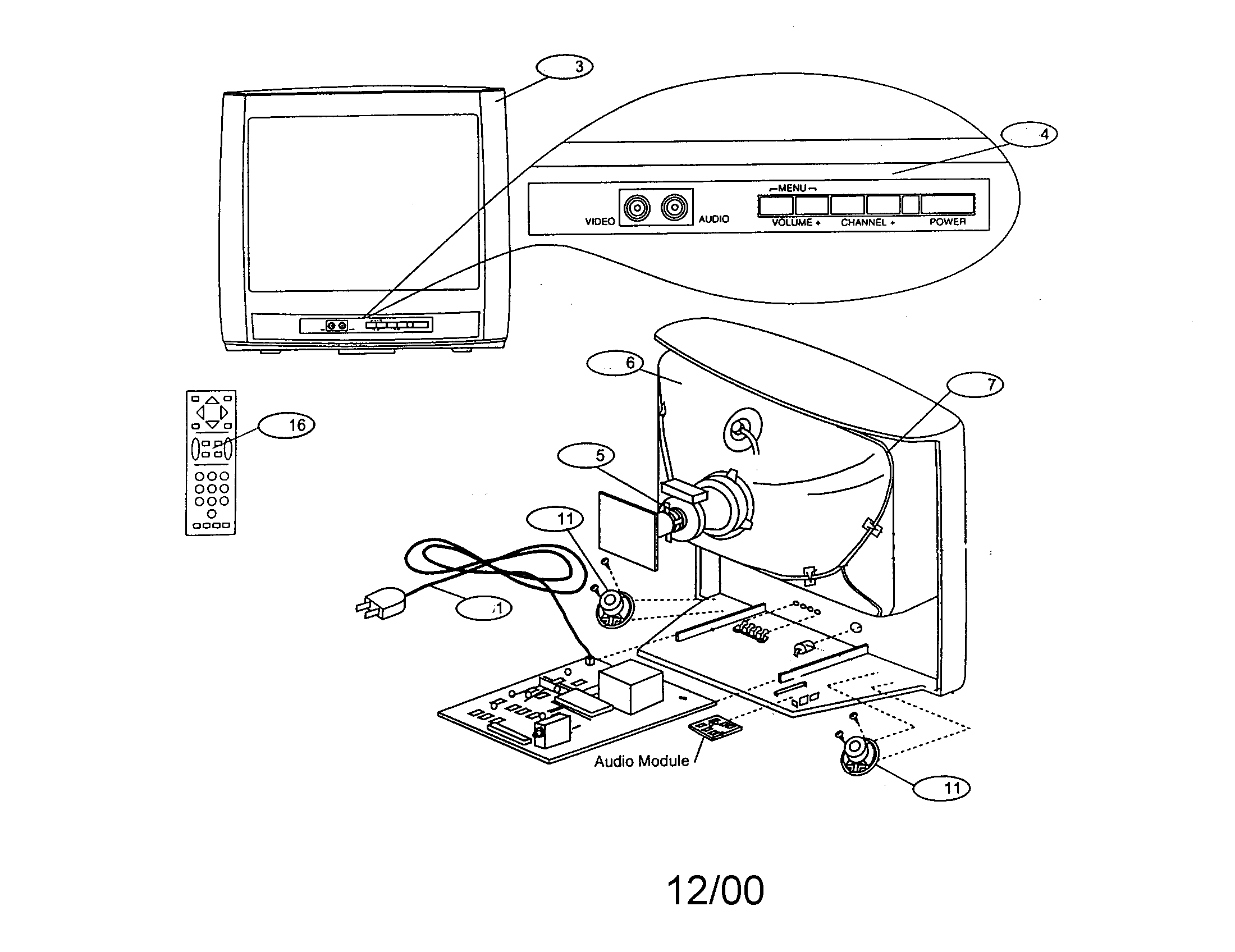 Magnavox 19PS57C121 tv diagram