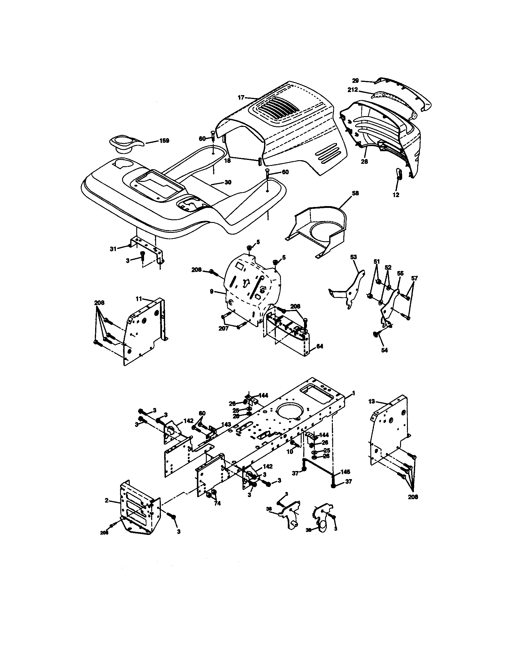Craftsman 917272060 chassis and enclosures diagram
