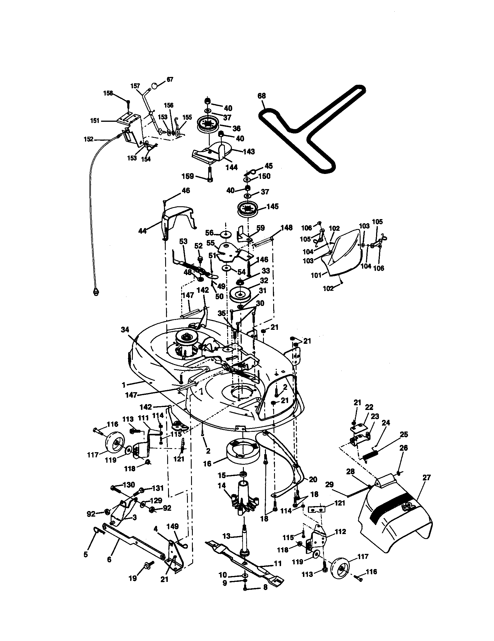 Craftsman 917272060 mower deck diagram
