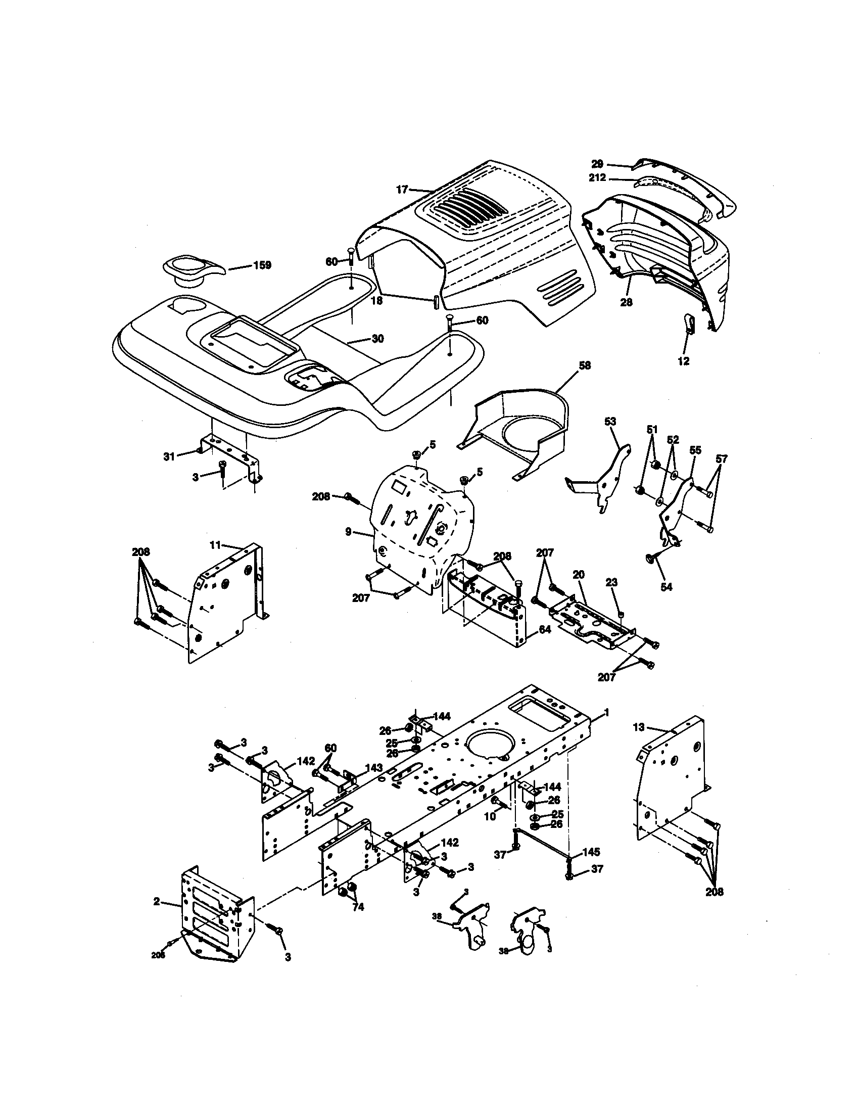 Craftsman 917271841 chassis and enclosures diagram