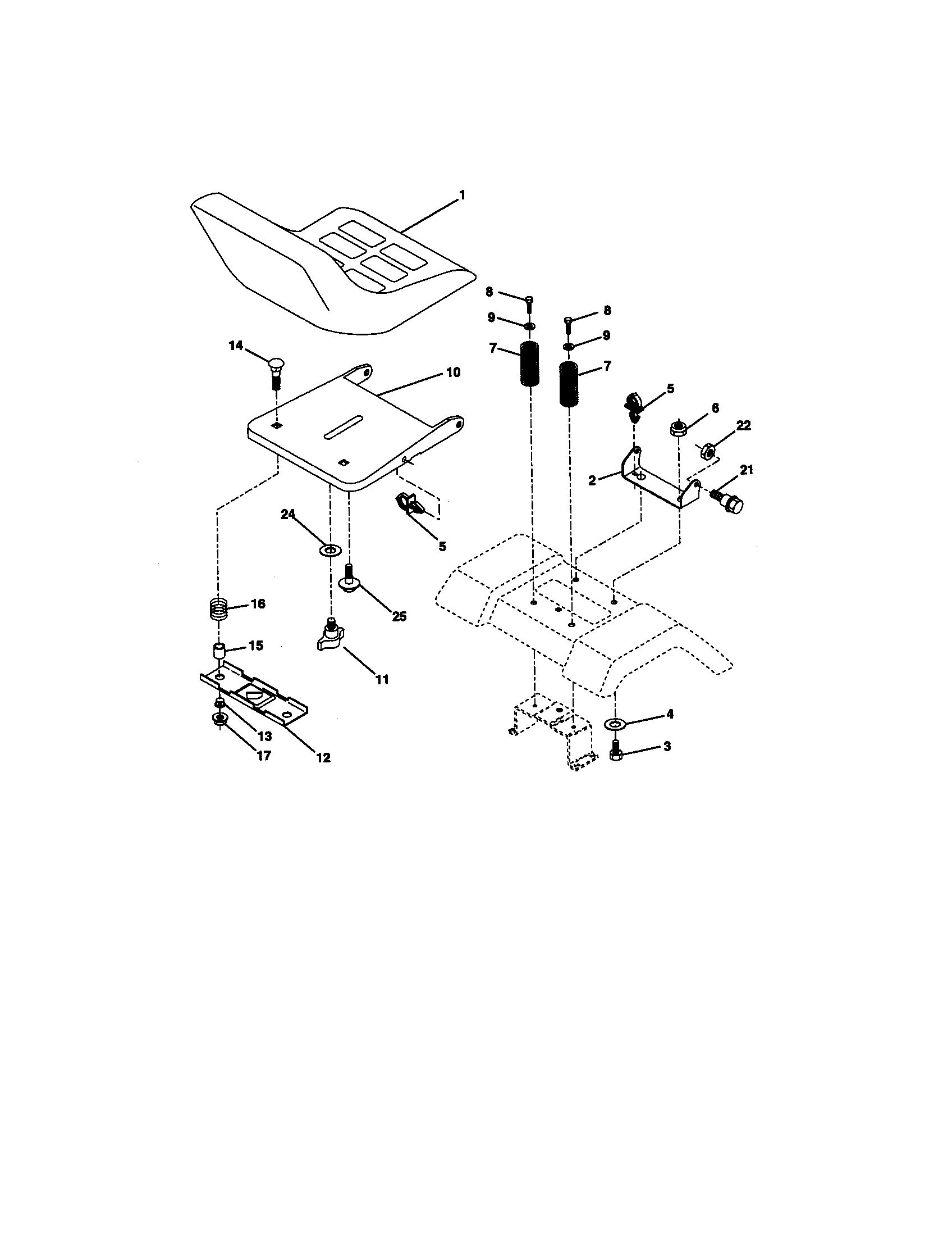 Craftsman 917271841 seat assembly diagram