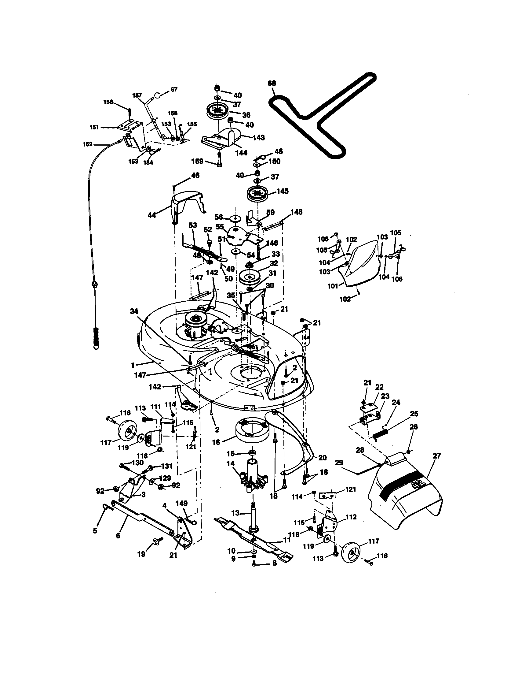 Craftsman 917271841 mower deck diagram
