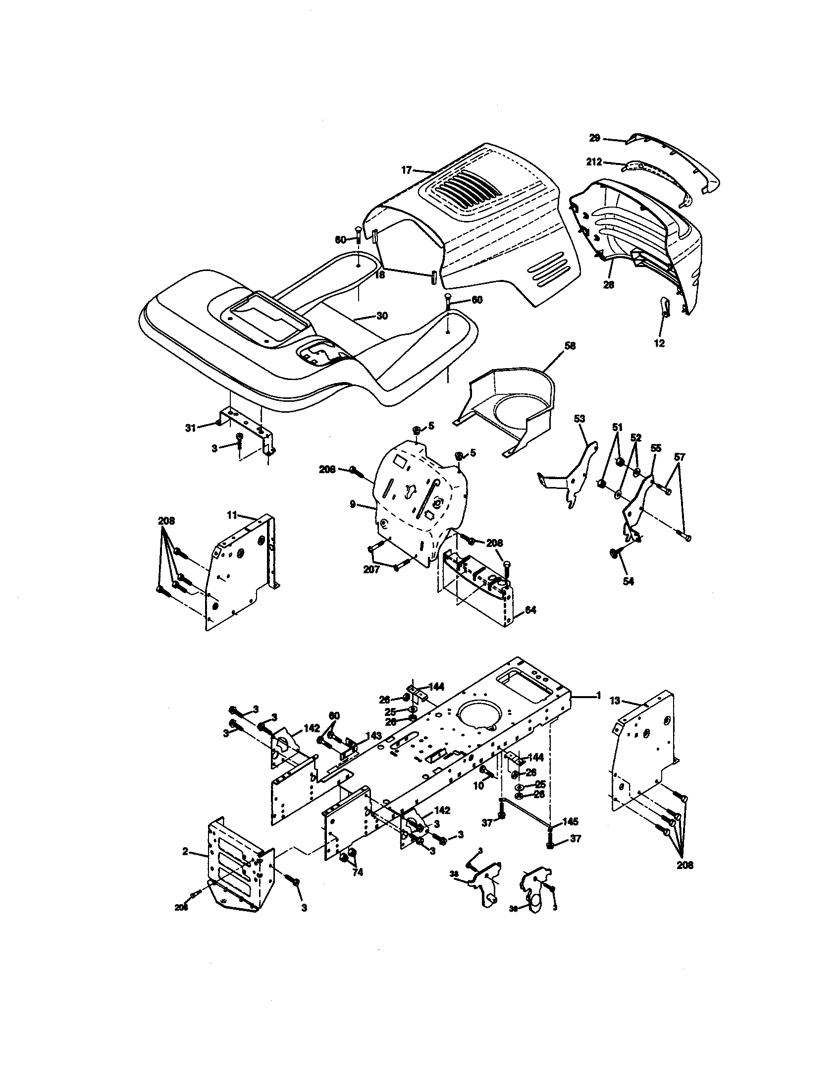 Craftsman 917271064 chassis and enclosures diagram