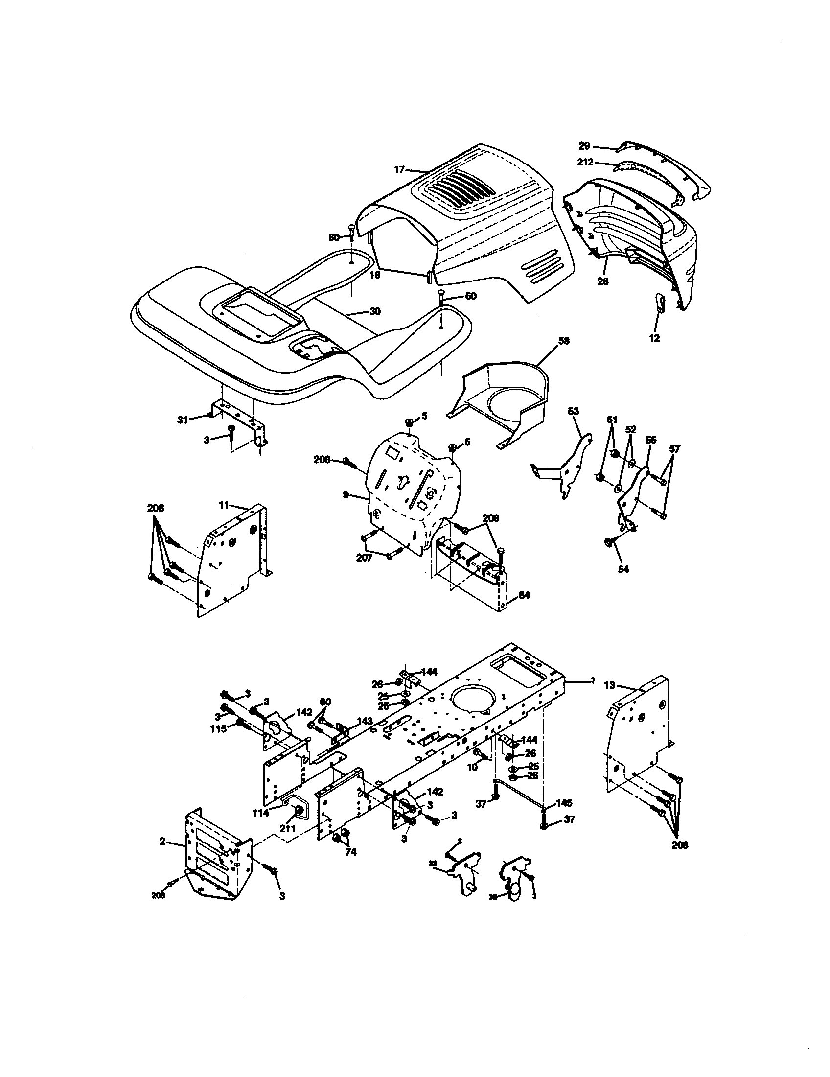 Craftsman 917271053 chassis and enclosures diagram