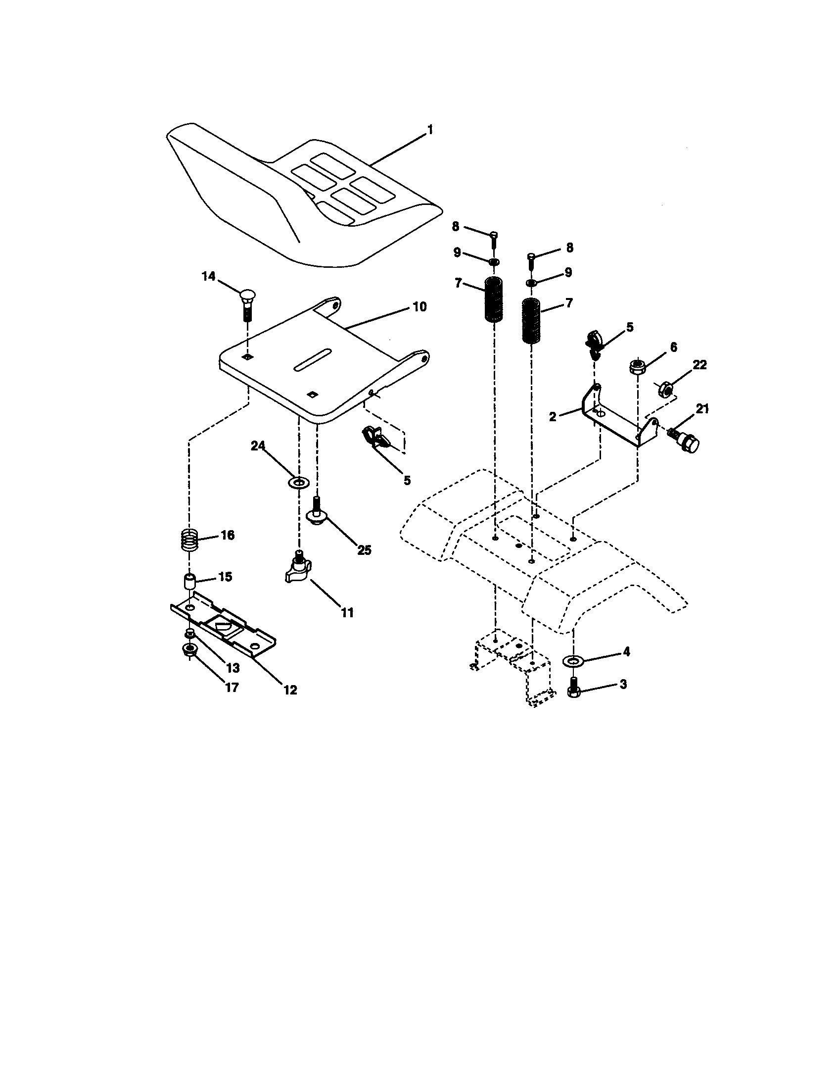 Craftsman 917271053 seat assembly diagram