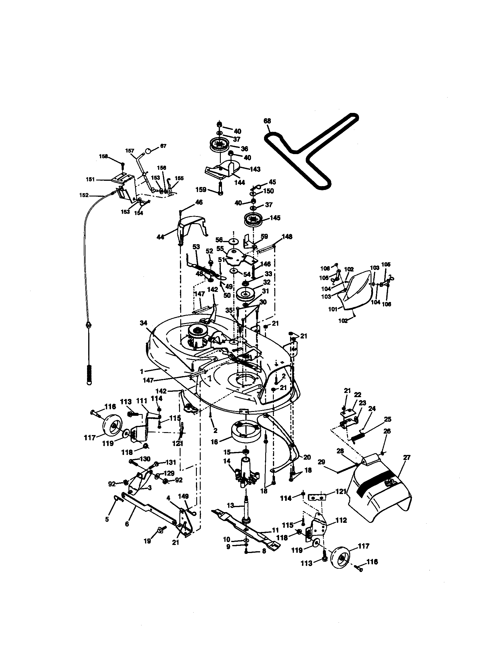 Craftsman 917271053 mower deck diagram