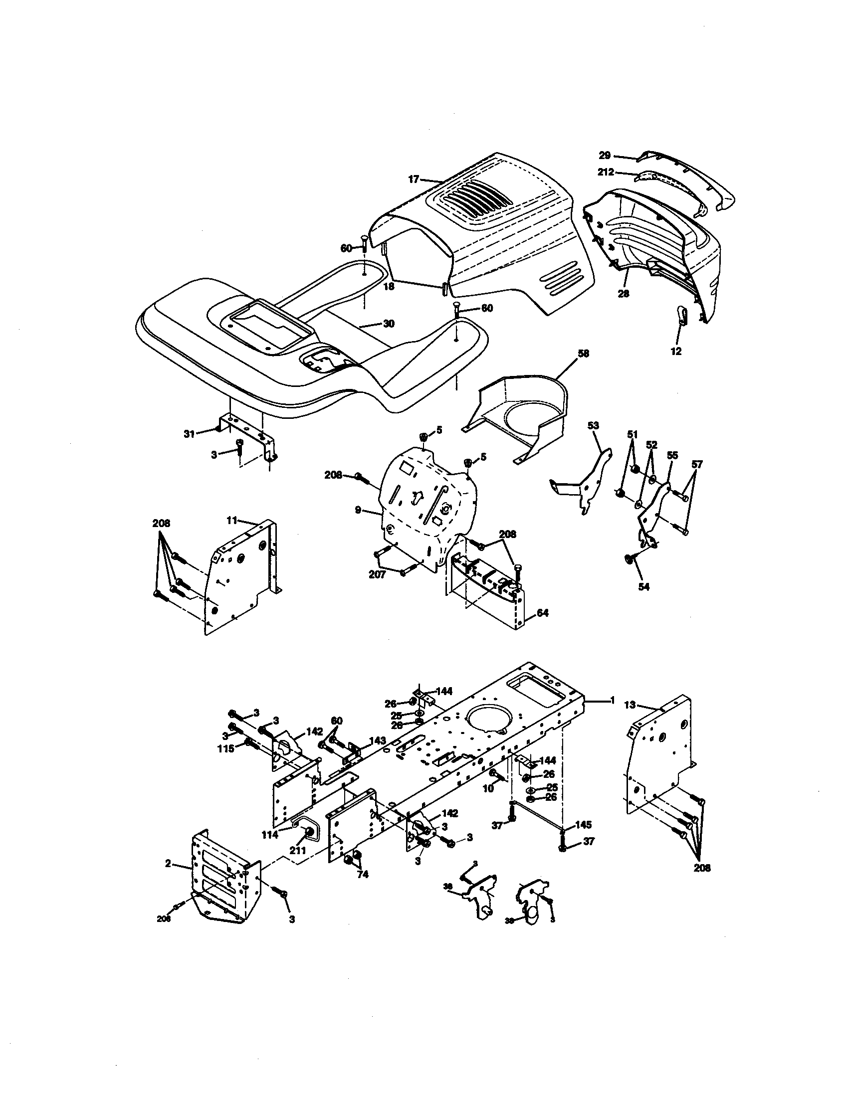Craftsman 917271133 chassis and enclosures diagram