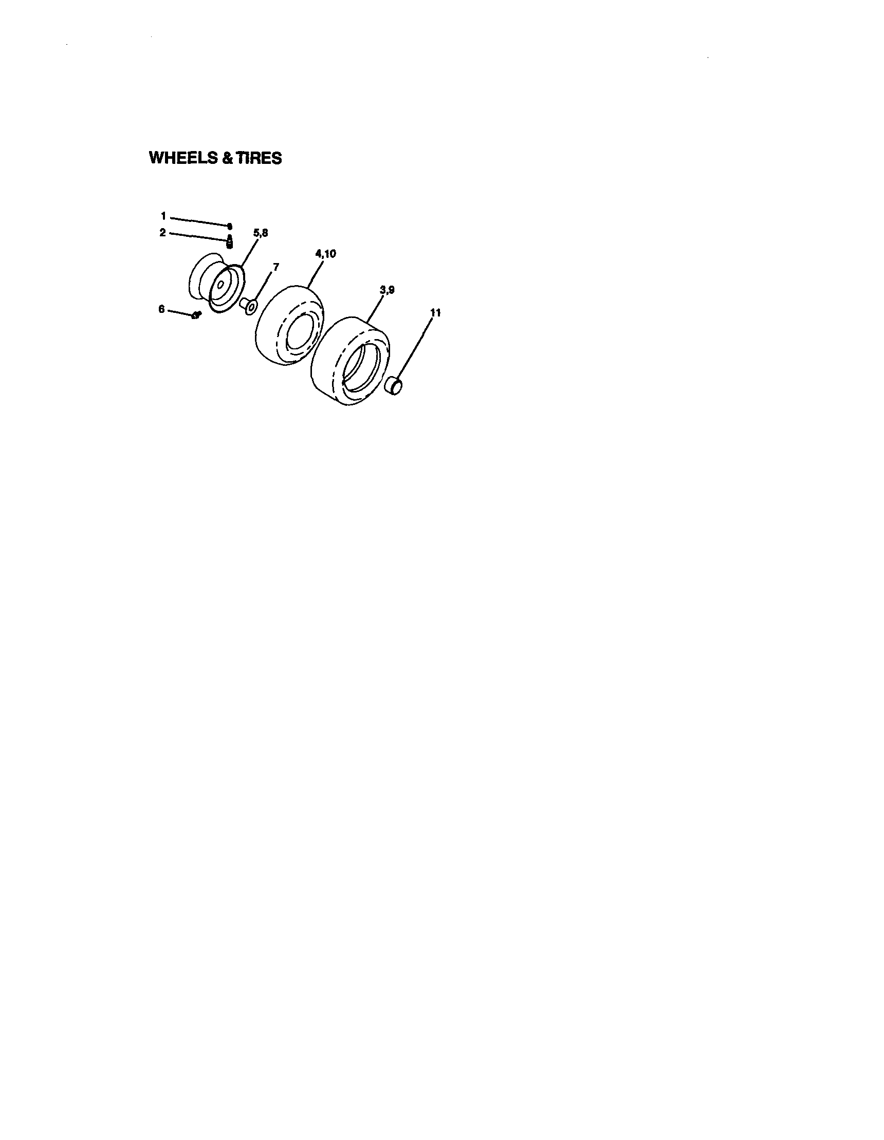 Craftsman 917271133 wheels and tires diagram