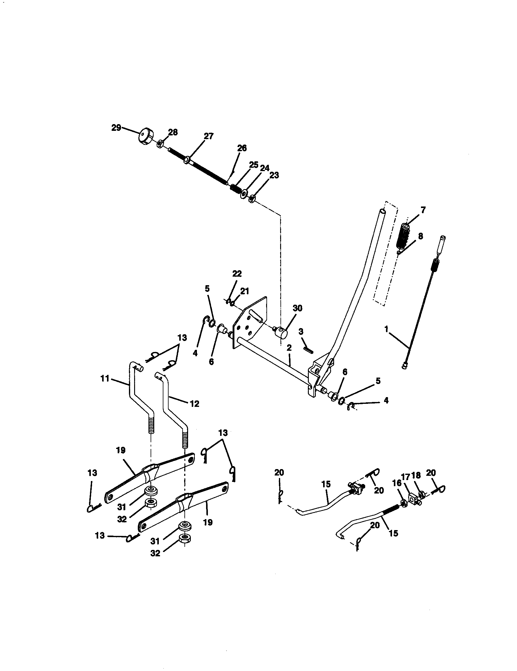 Craftsman 917271133 lift assembly diagram