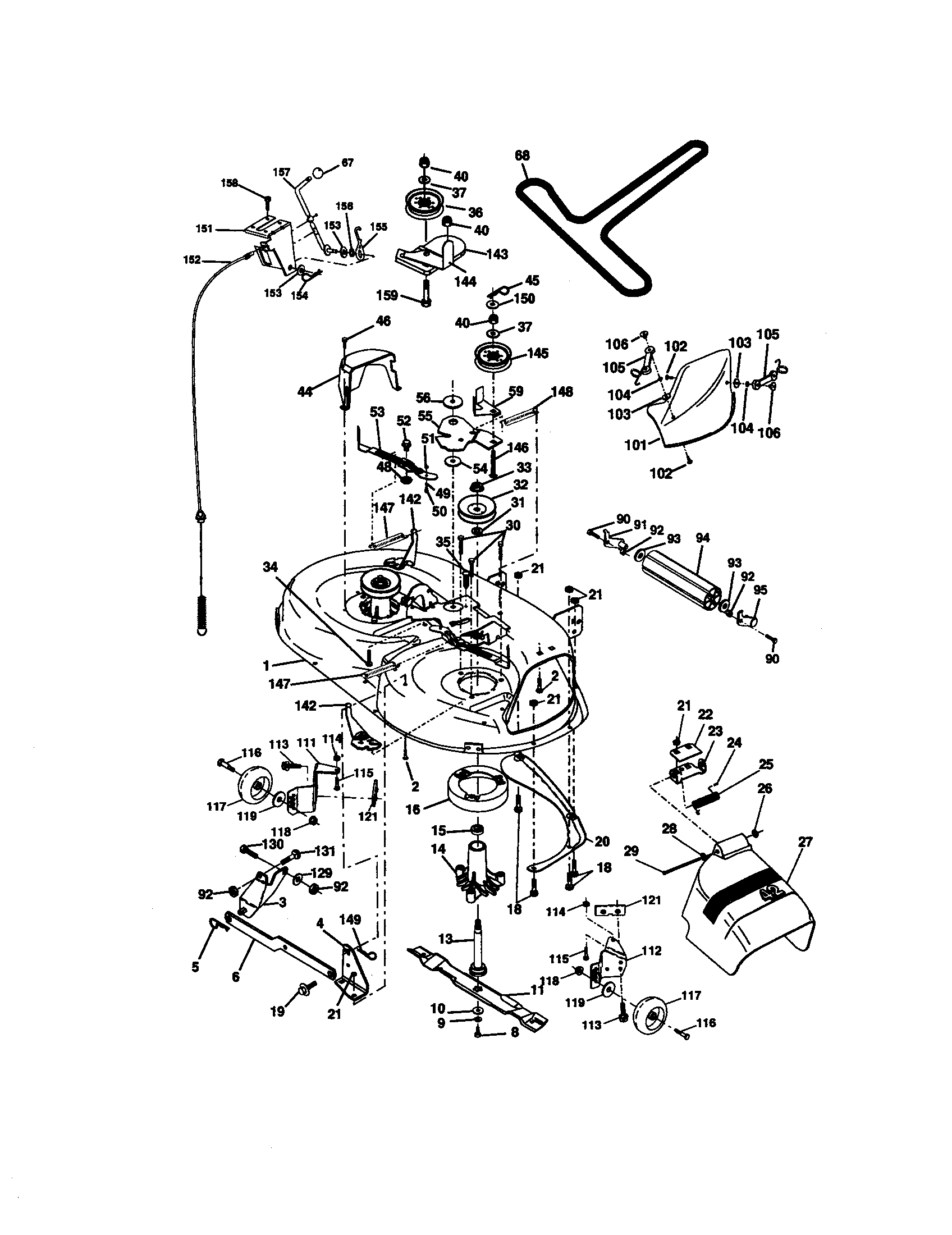 Craftsman 917271133 mower deck diagram