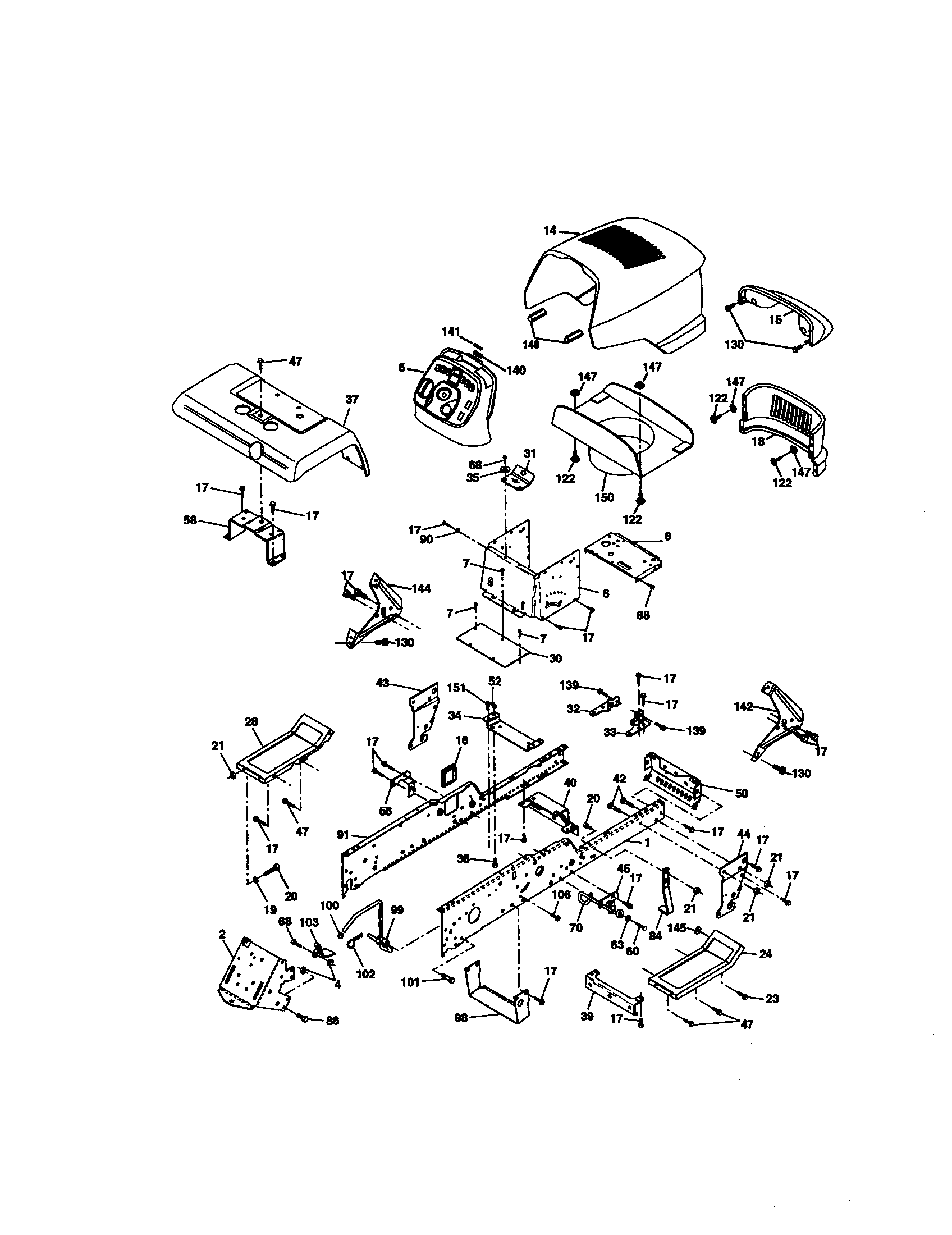Craftsman 917272962 chassis and enclosures diagram