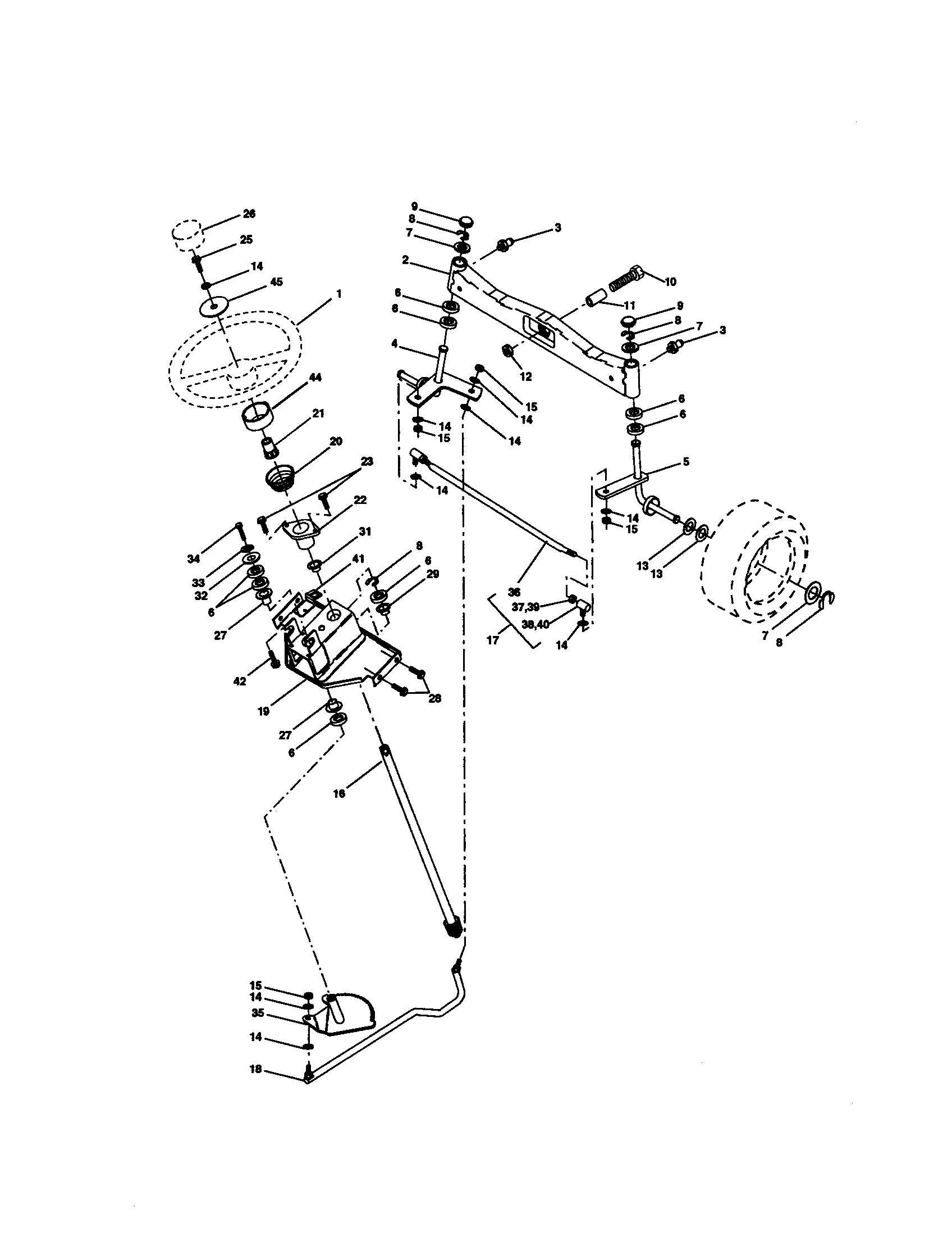 Craftsman 917272962 steering diagram