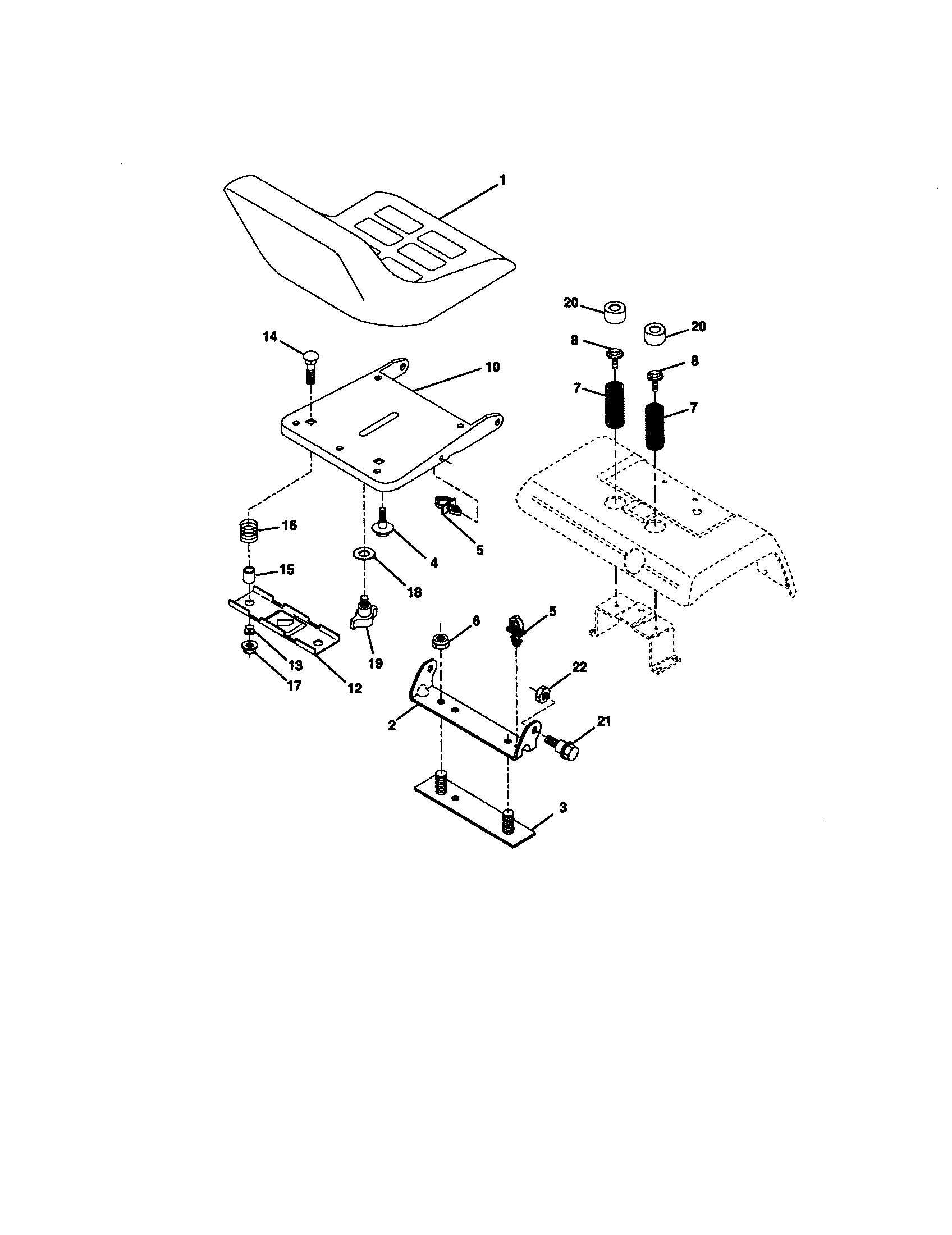 Craftsman 917272962 seat assembly diagram
