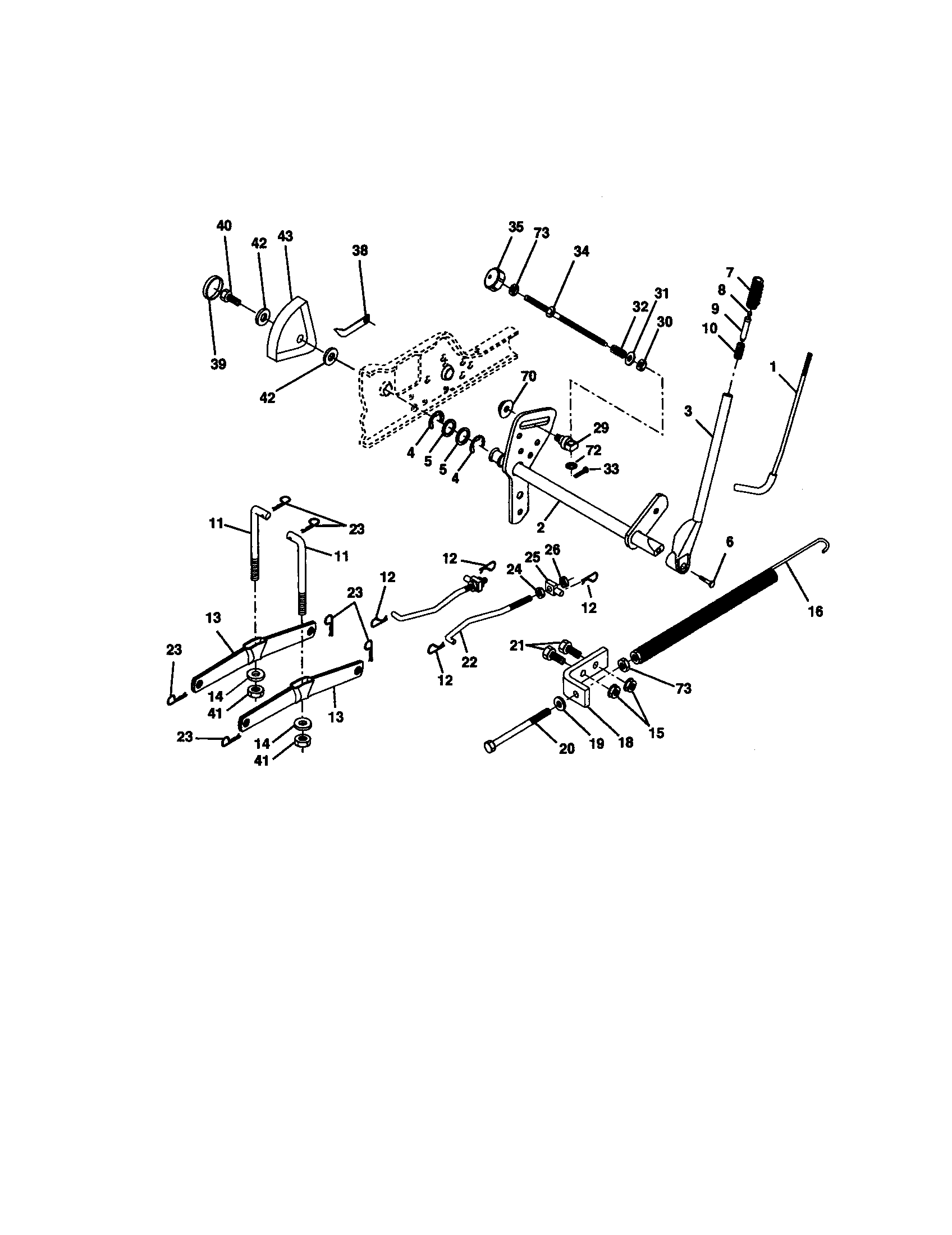 Craftsman 917272962 lift assembly diagram