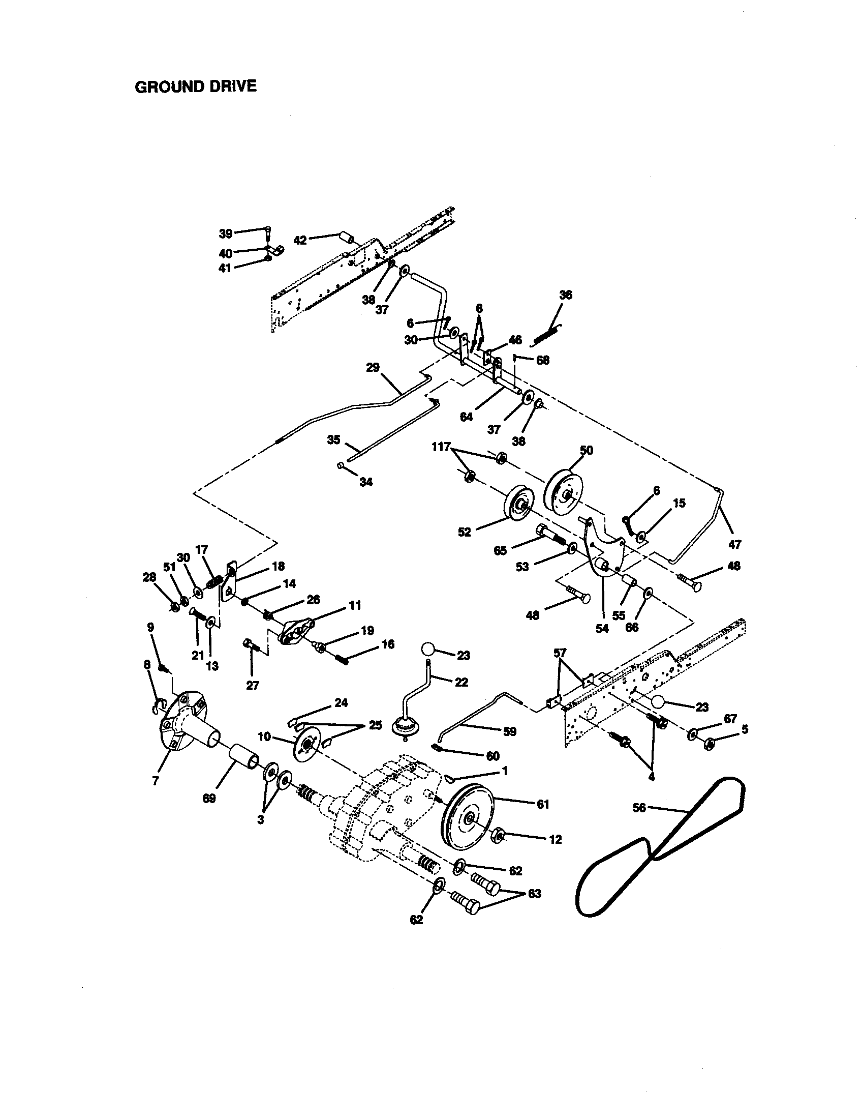 Craftsman 917272953 ground drive diagram