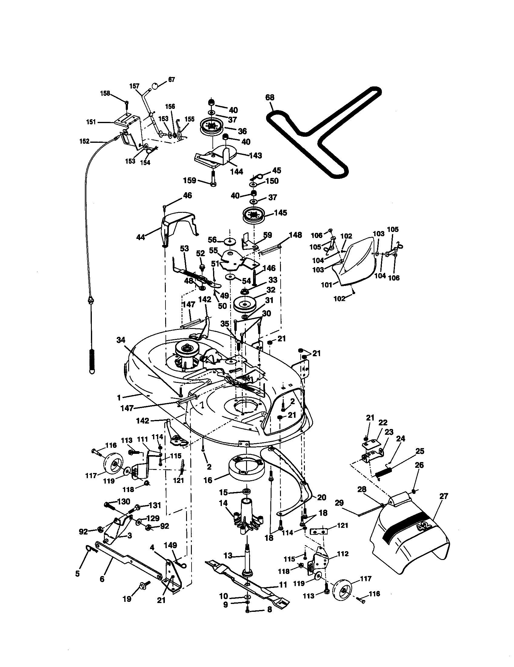 Craftsman 917271740 mower deck diagram