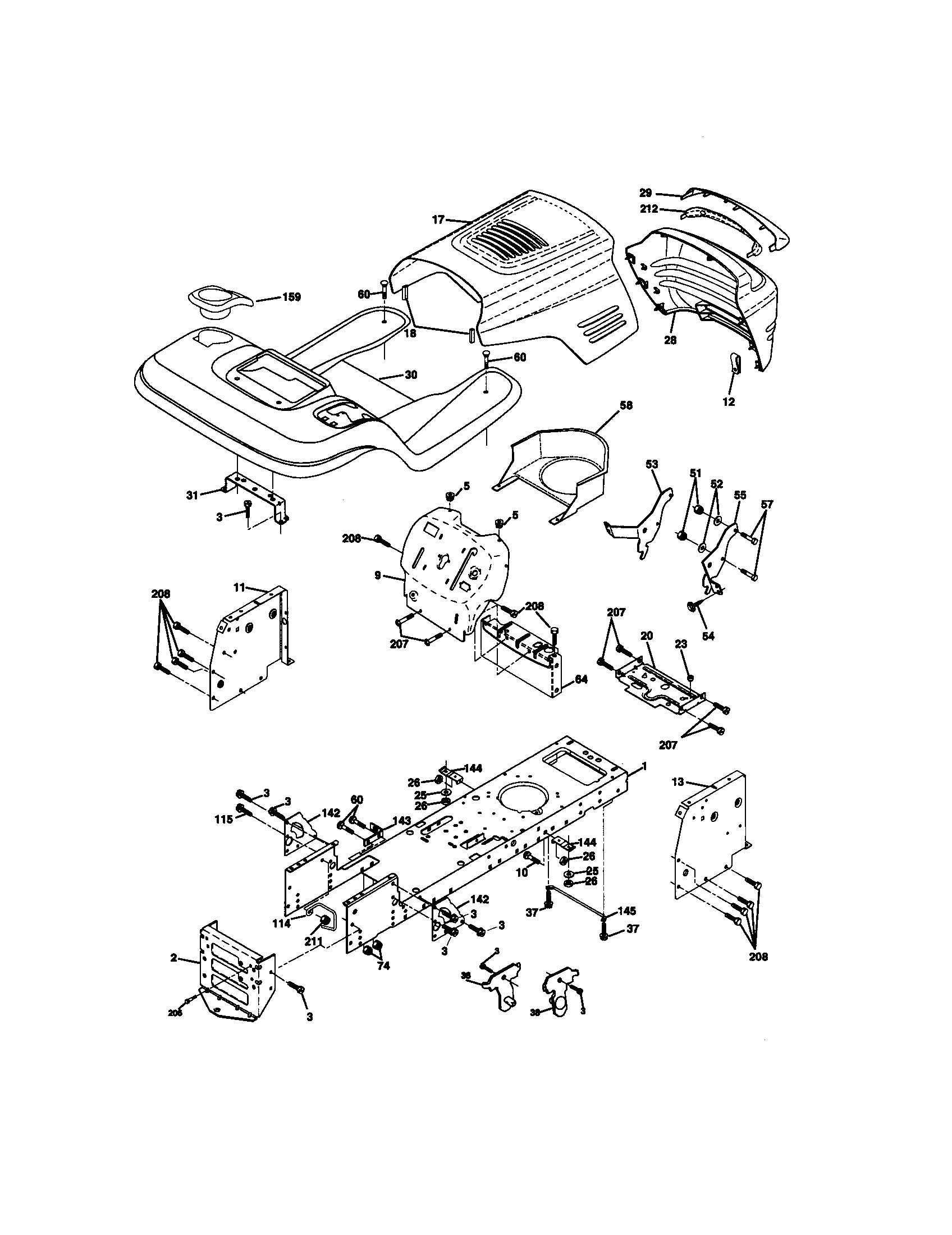 Craftsman 917271830 chassis diagram
