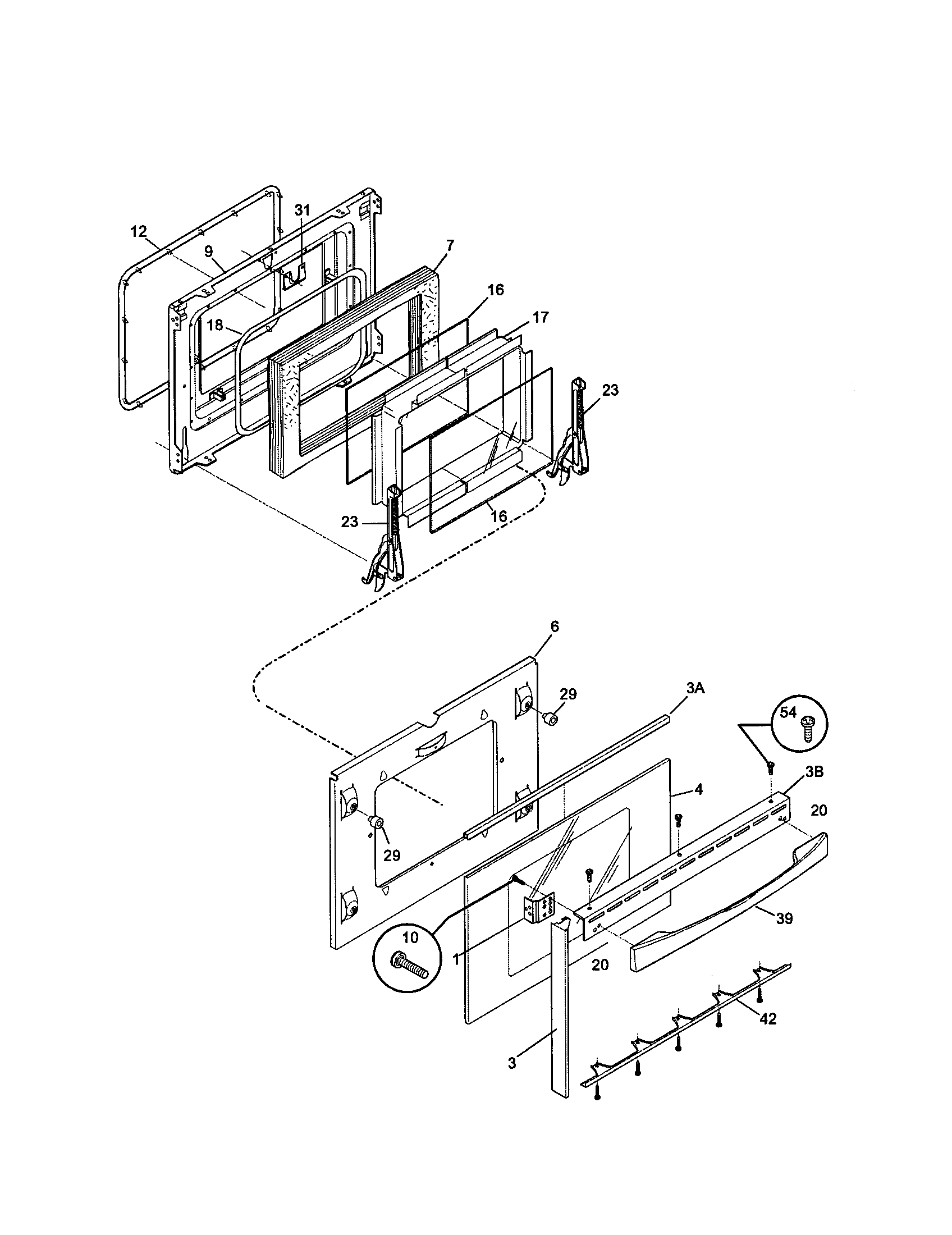 Kenmore Elite 79046809993 door diagram