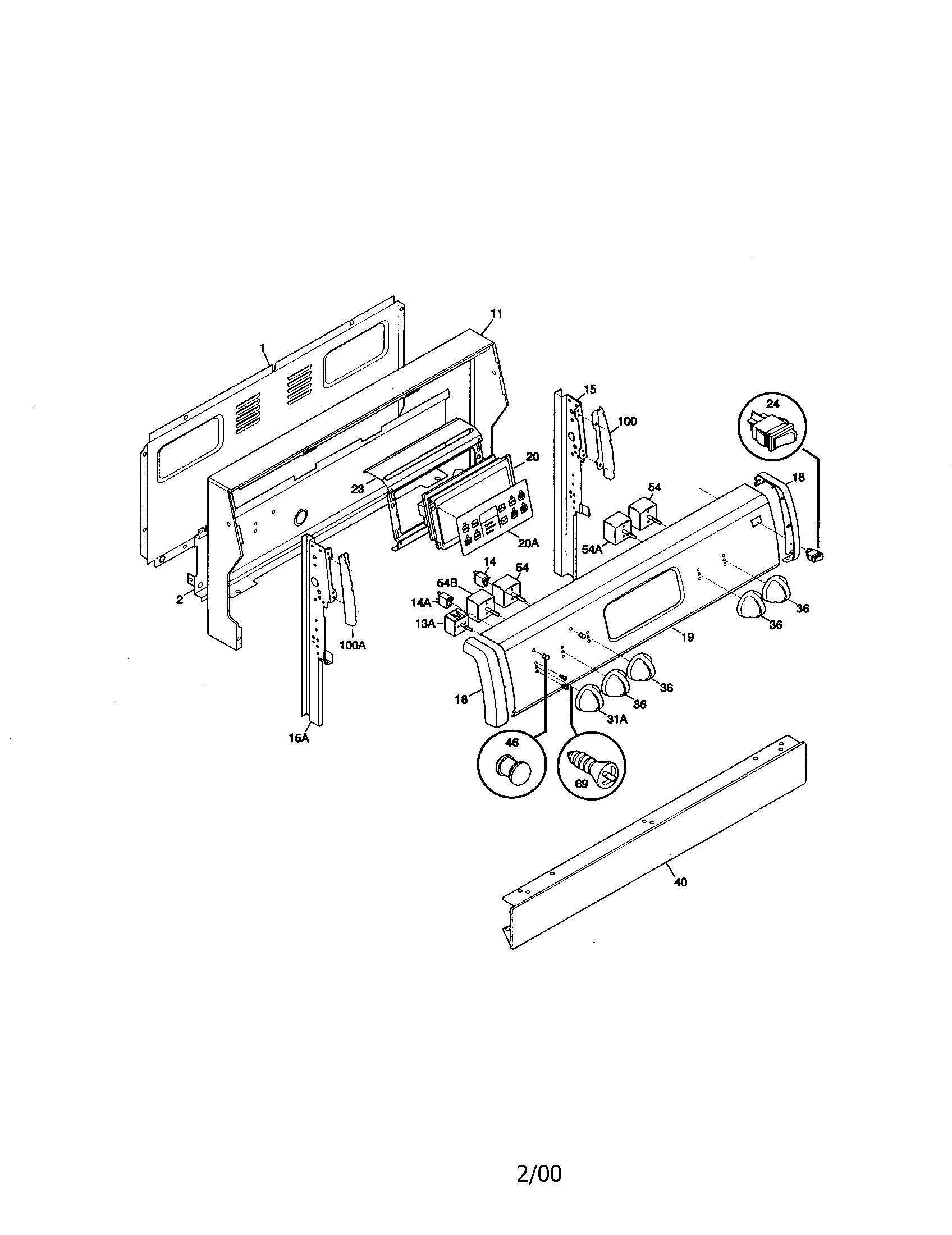 Kenmore 79093767000 backguard diagram