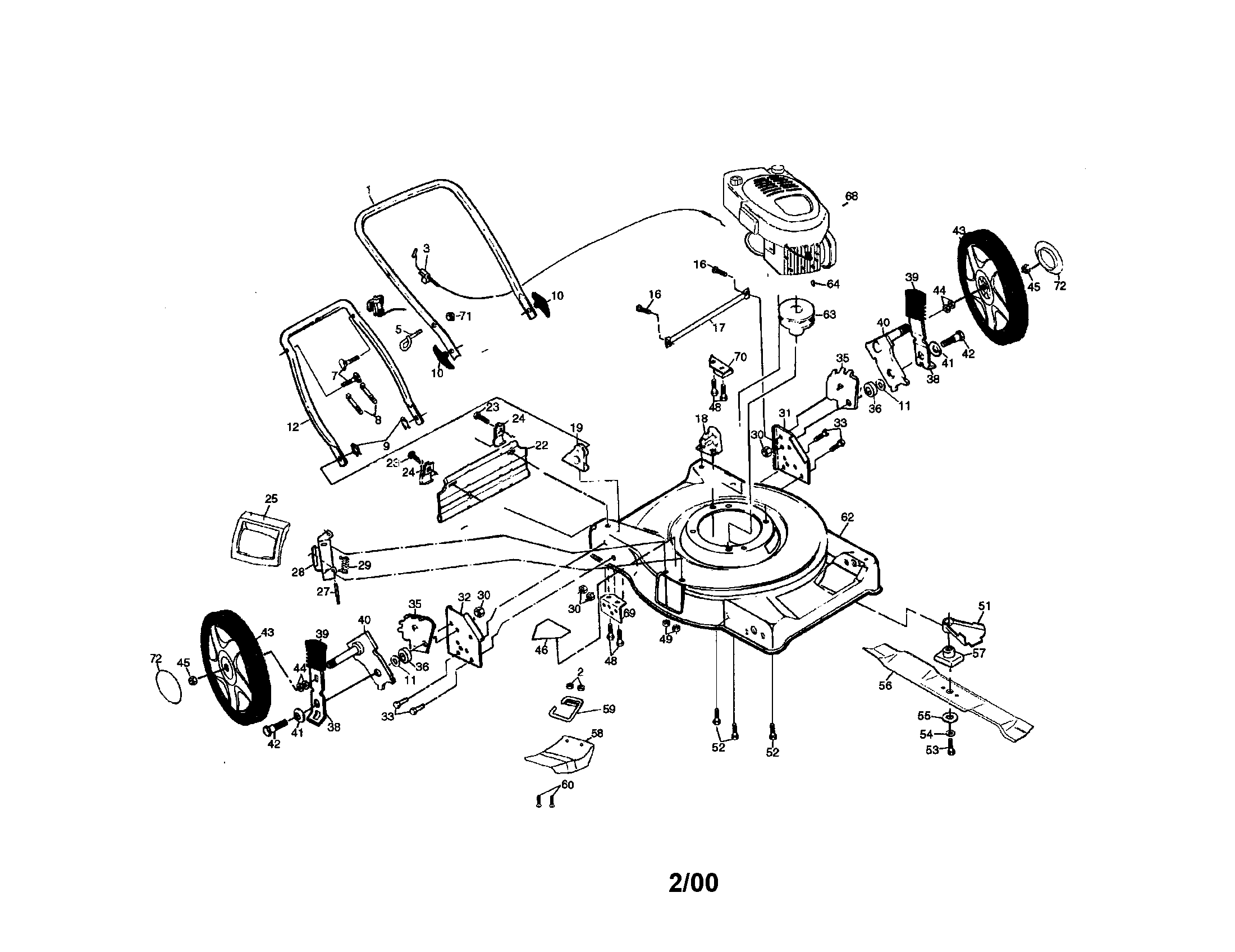 Craftsman 917379420 rotary lawn mower diagram