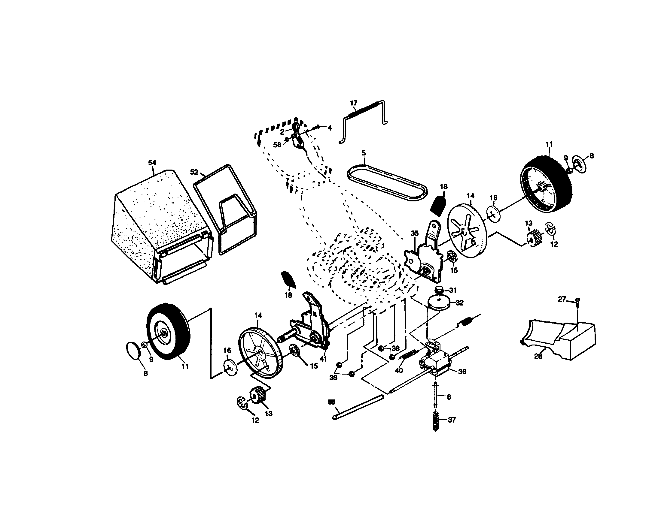 Craftsman 917377170 wheel and tire assembly diagram