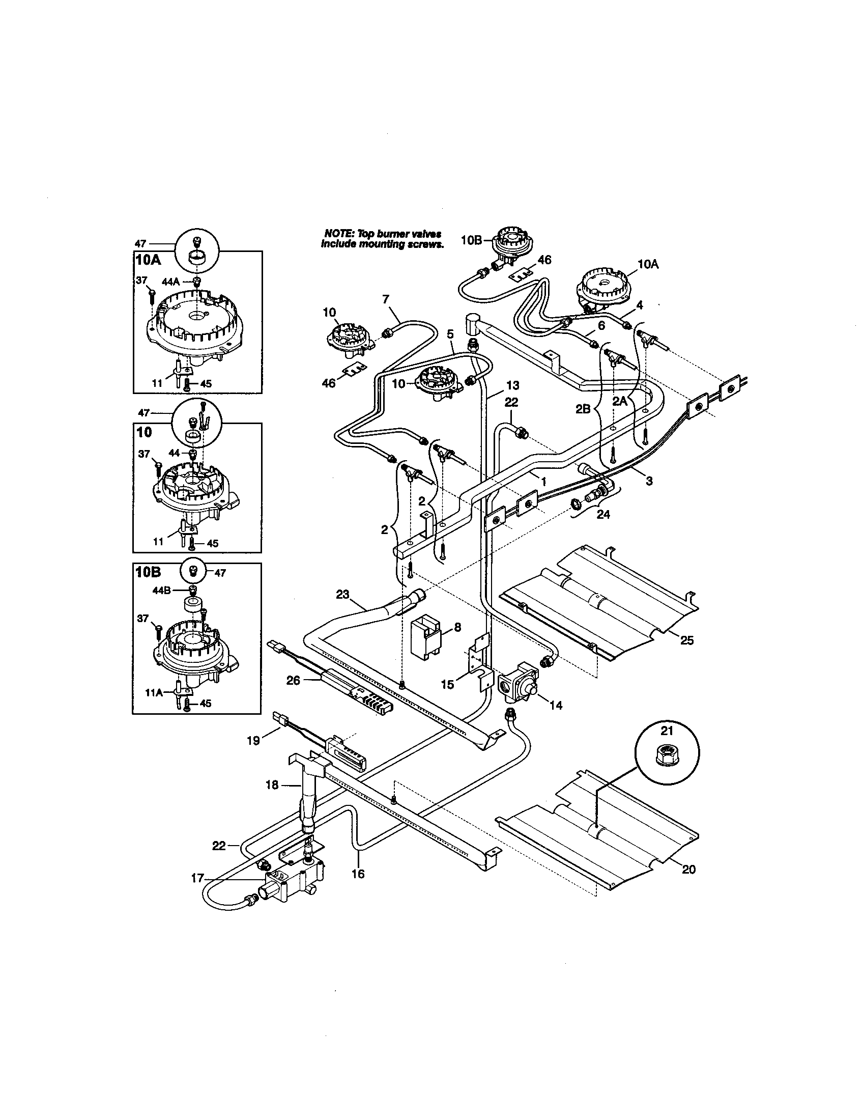Kenmore 79075658000 burner diagram