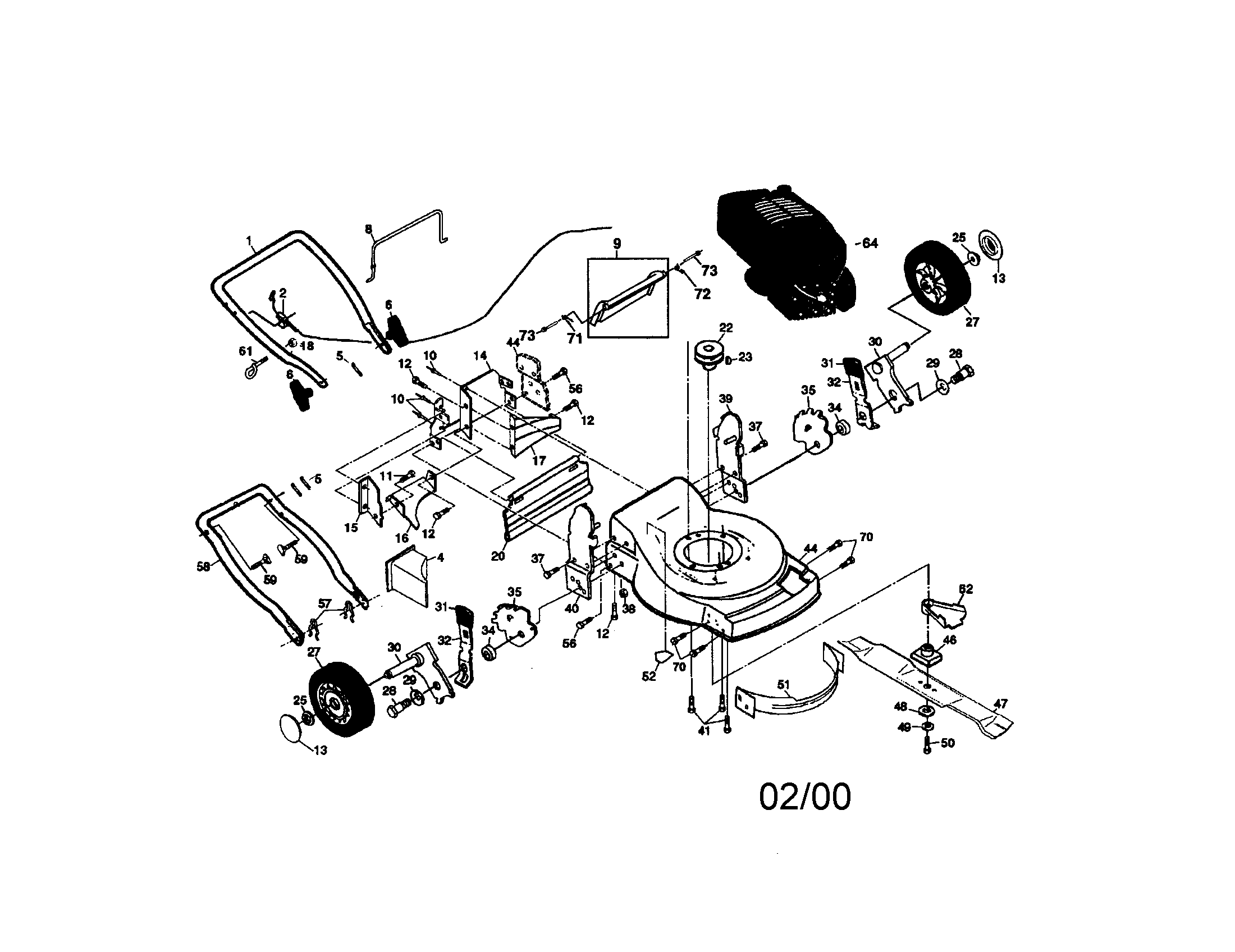 Craftsman 917377180 rotary lawn mower diagram