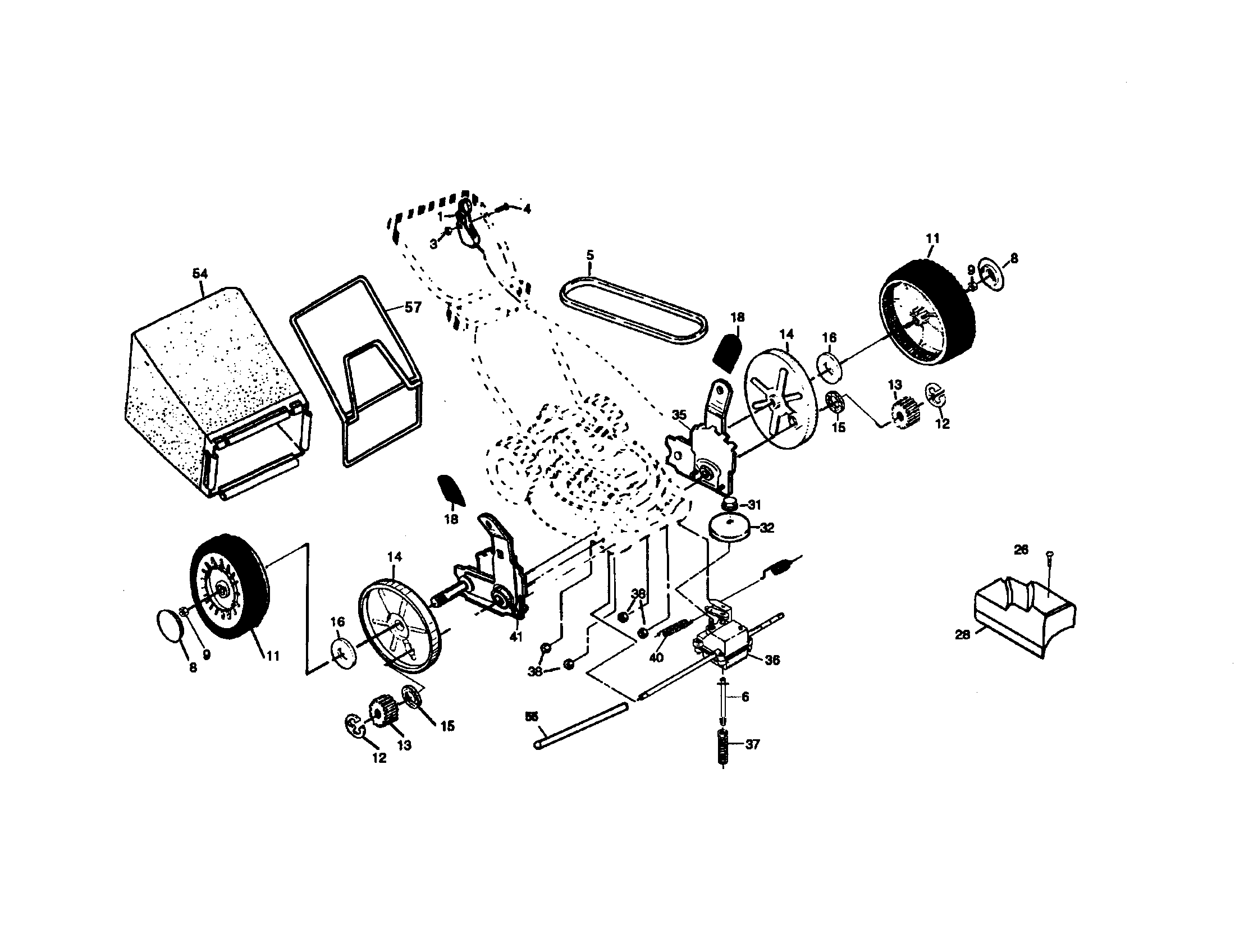 Craftsman 917377180 wheel and tire assembly diagram