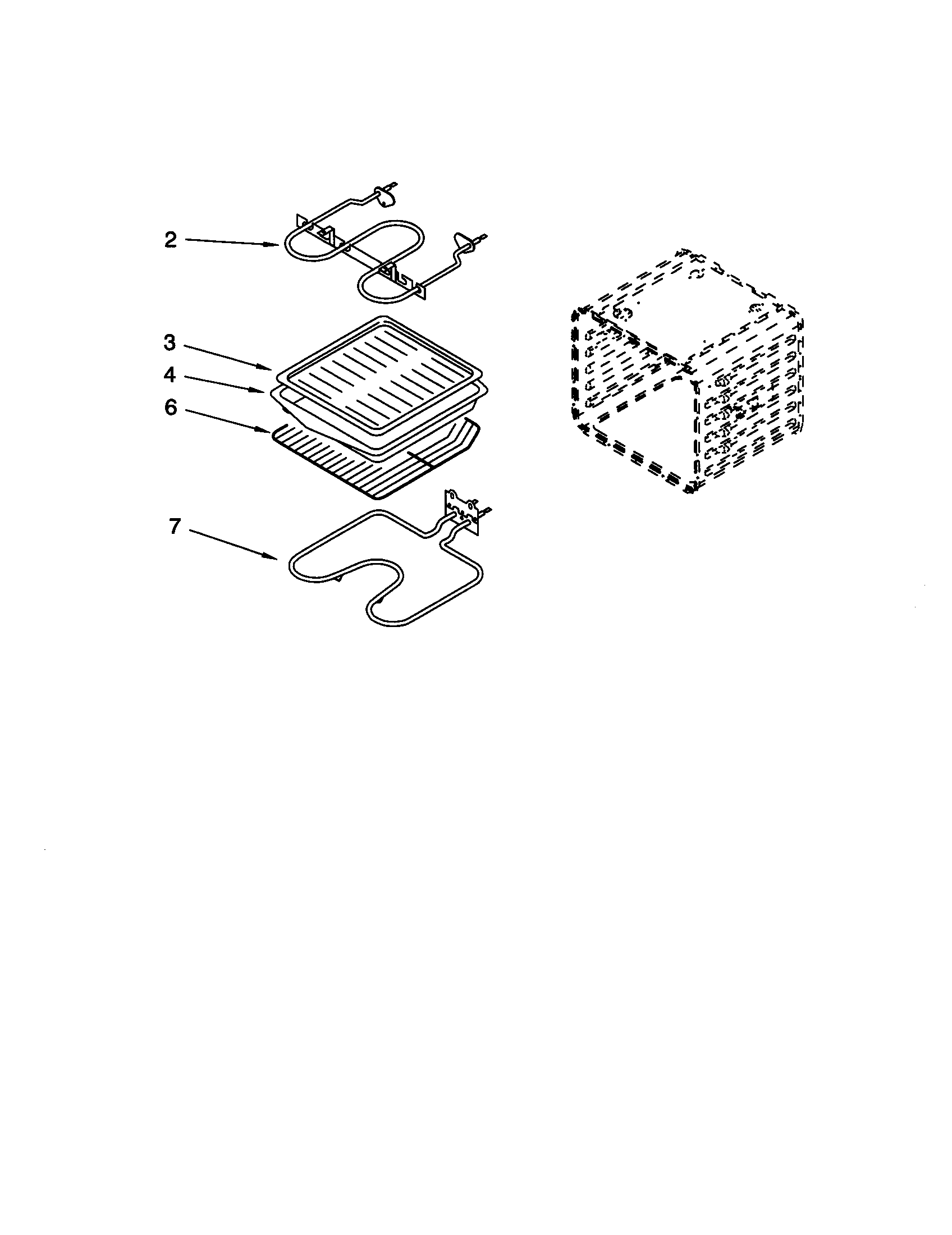 Whirlpool RBD305PDQ7 internal oven diagram