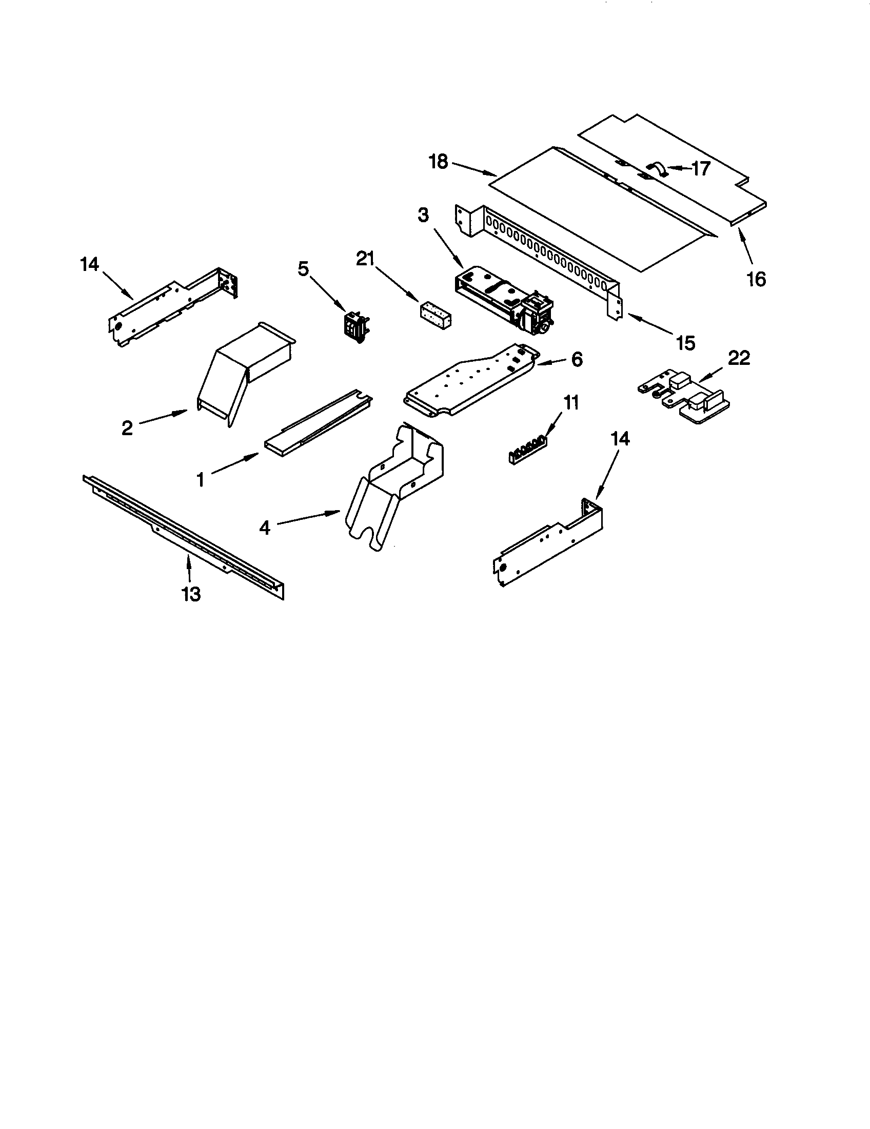 Whirlpool RBD305PDQ7 top venting diagram