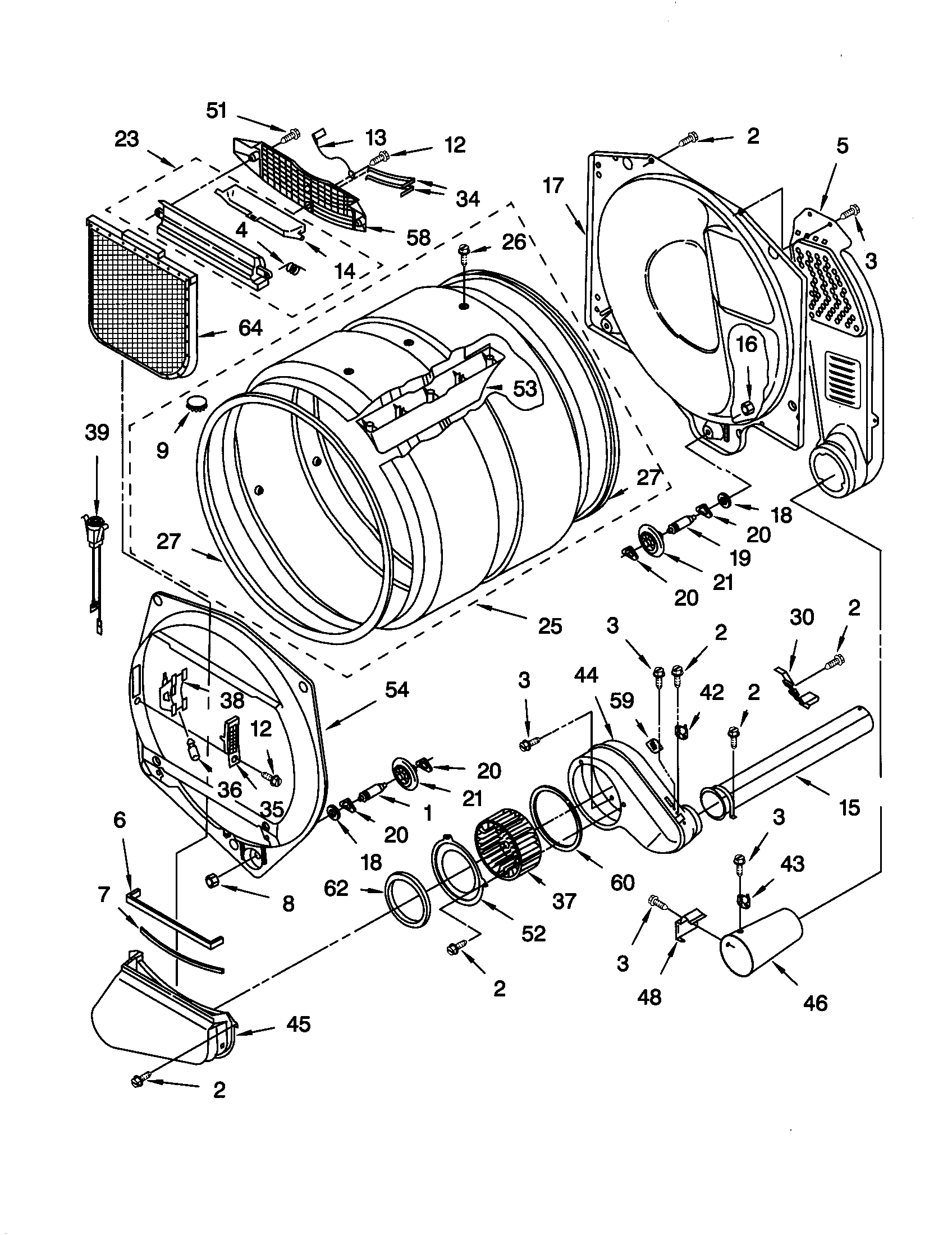 Kenmore 11070997990 bulkhead diagram