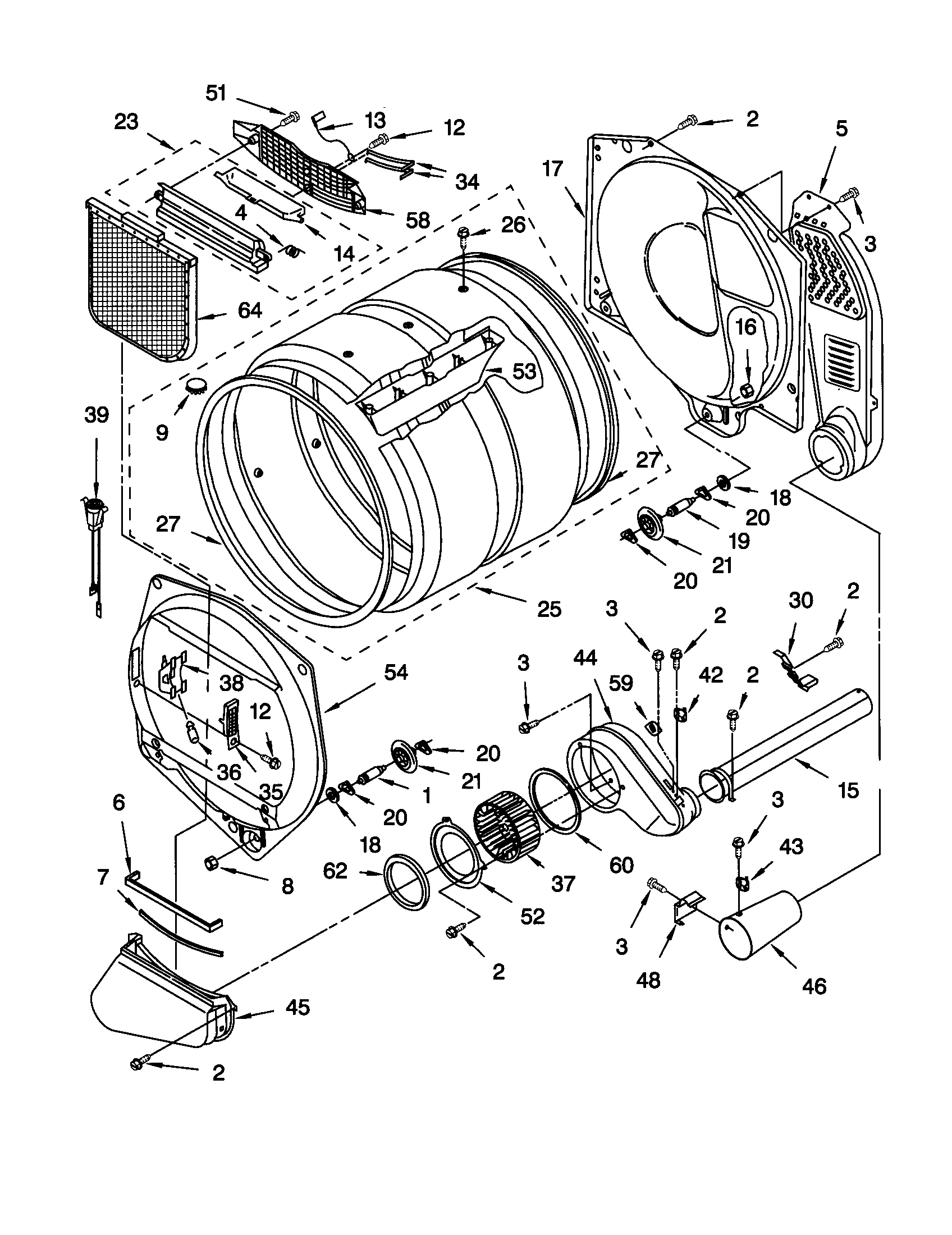 Kenmore 11070927990 bulkhead diagram