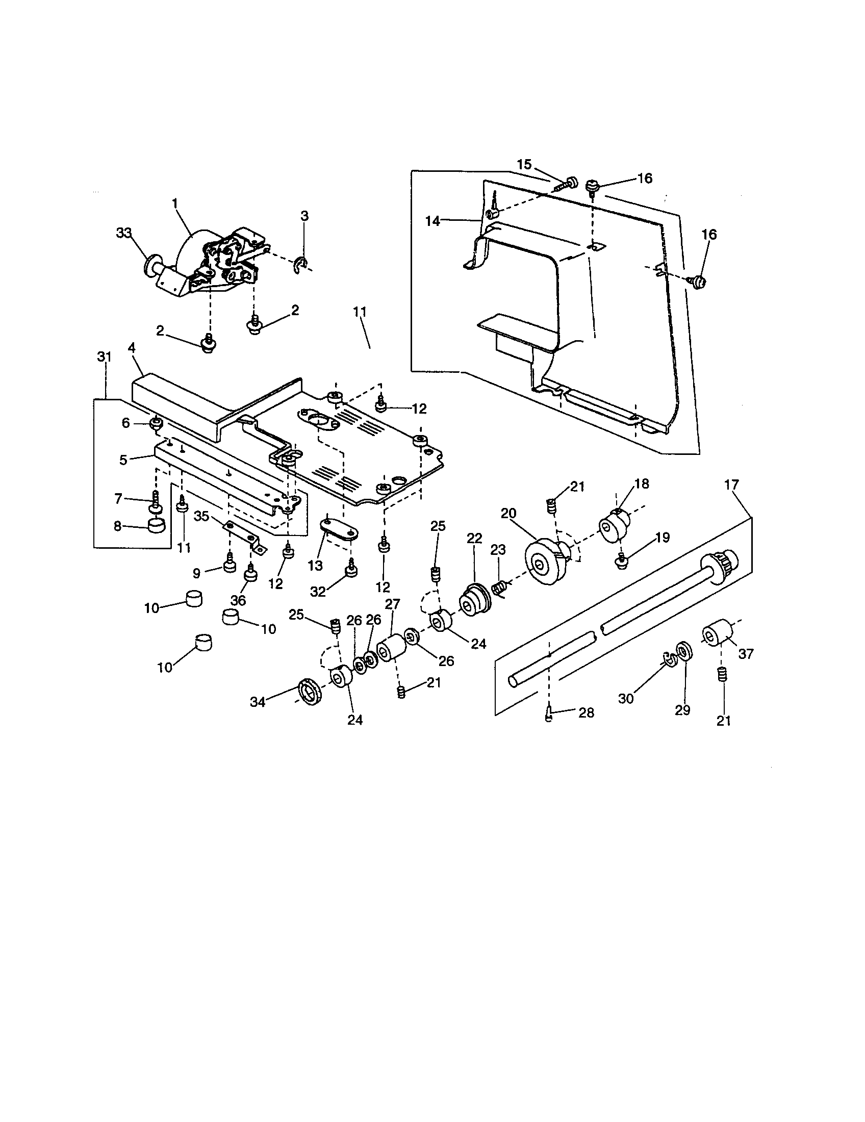 Kenmore Elite 38519365990 steeping motor (feed)unit diagram