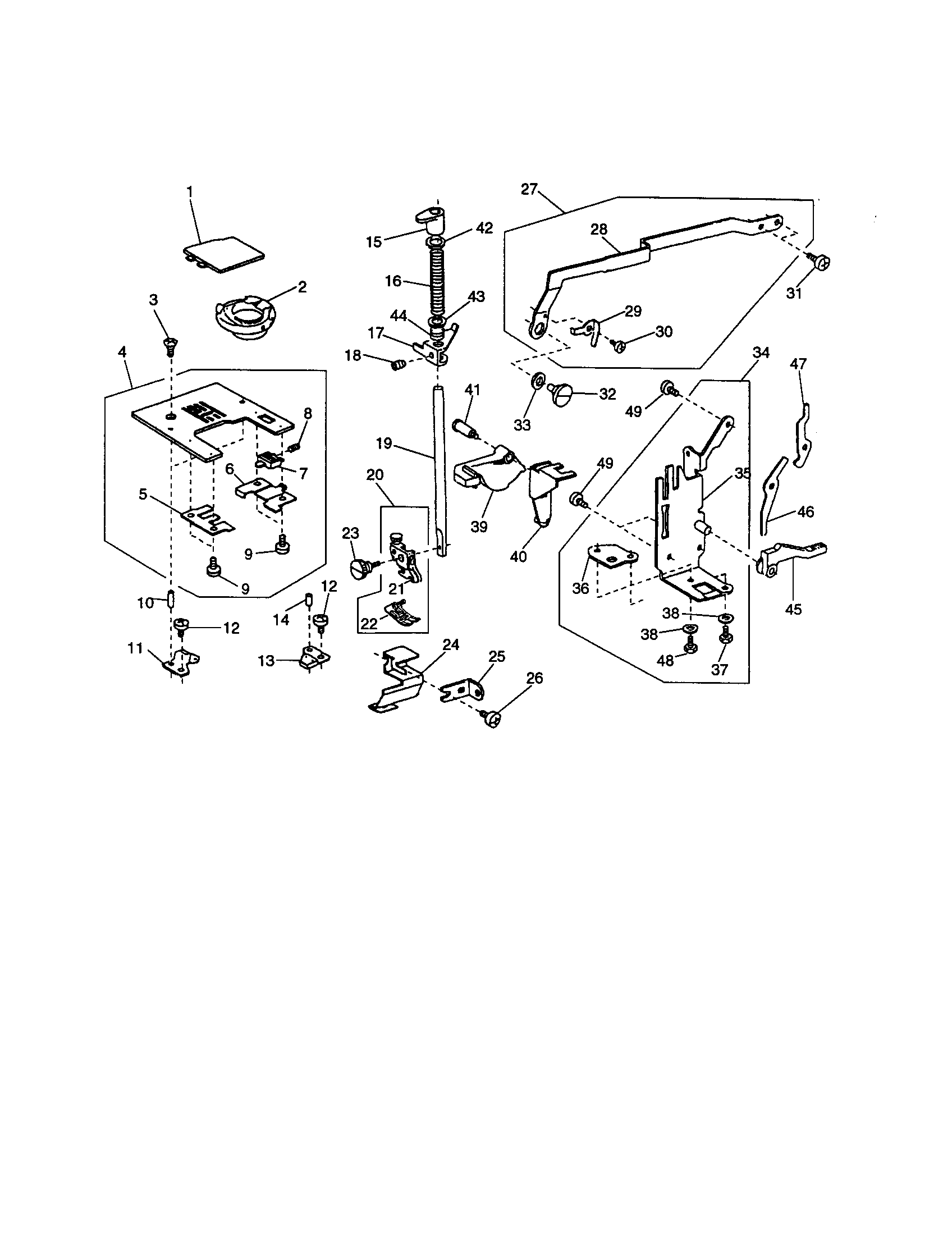 Kenmore Elite 38519365990 needle plate unit diagram