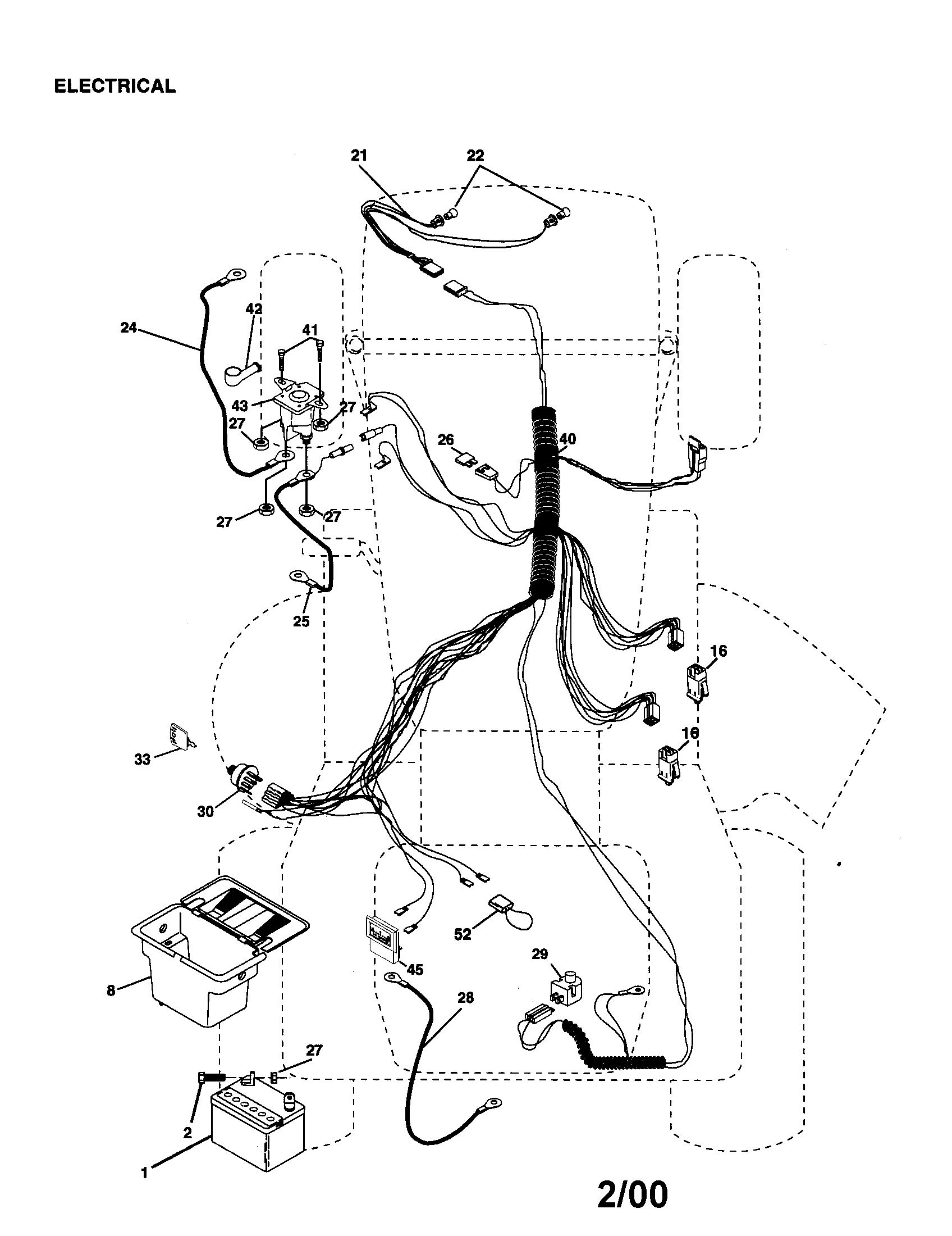Poulan PR17H42STA electrical diagram