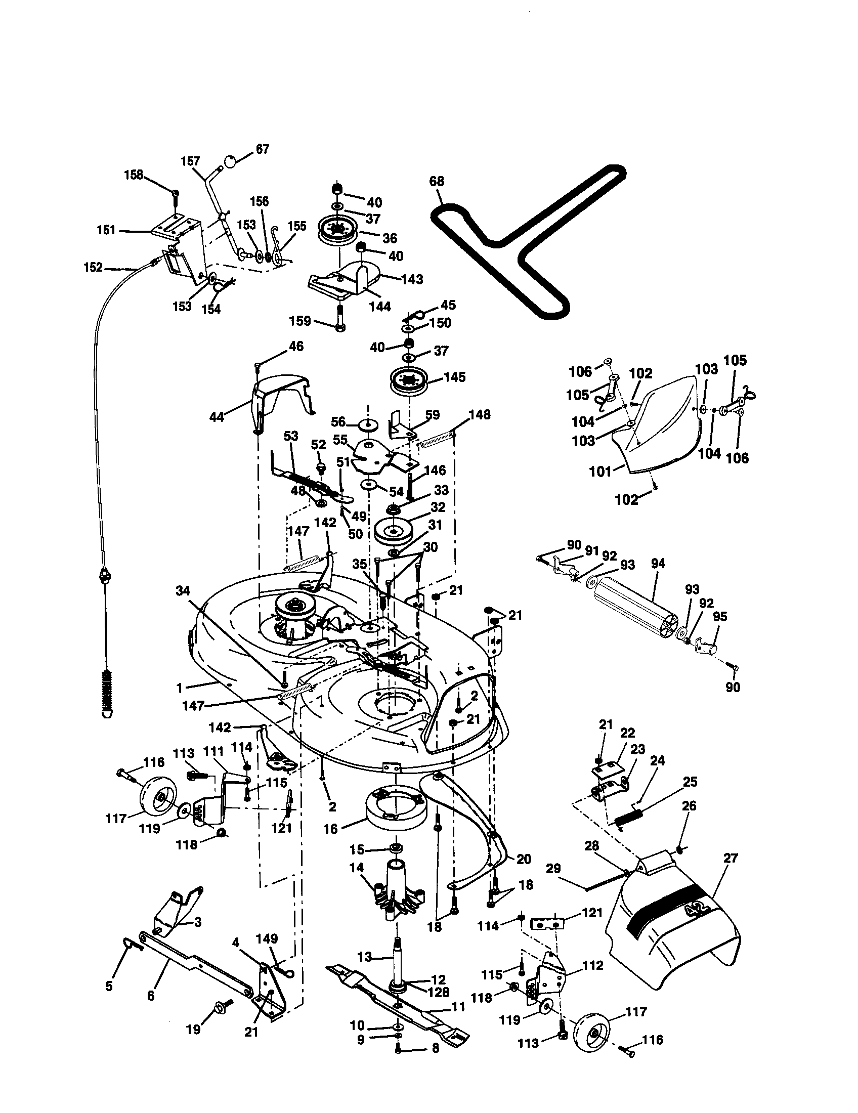 Poulan 917279810 mower deck diagram