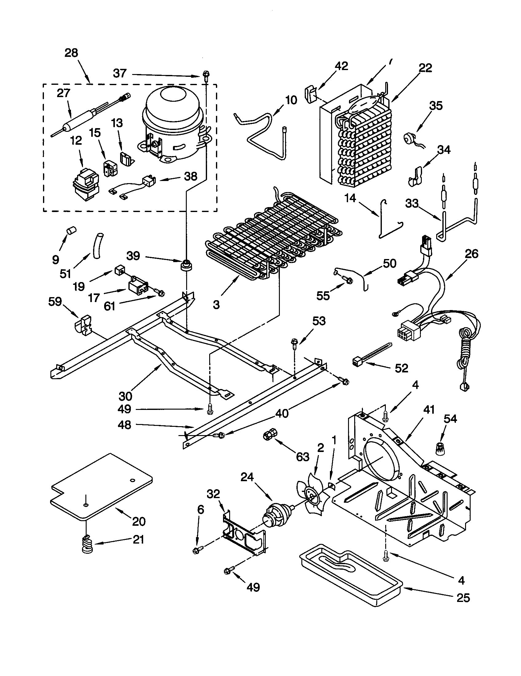 KitchenAid KSRB22FHBL00 unit diagram