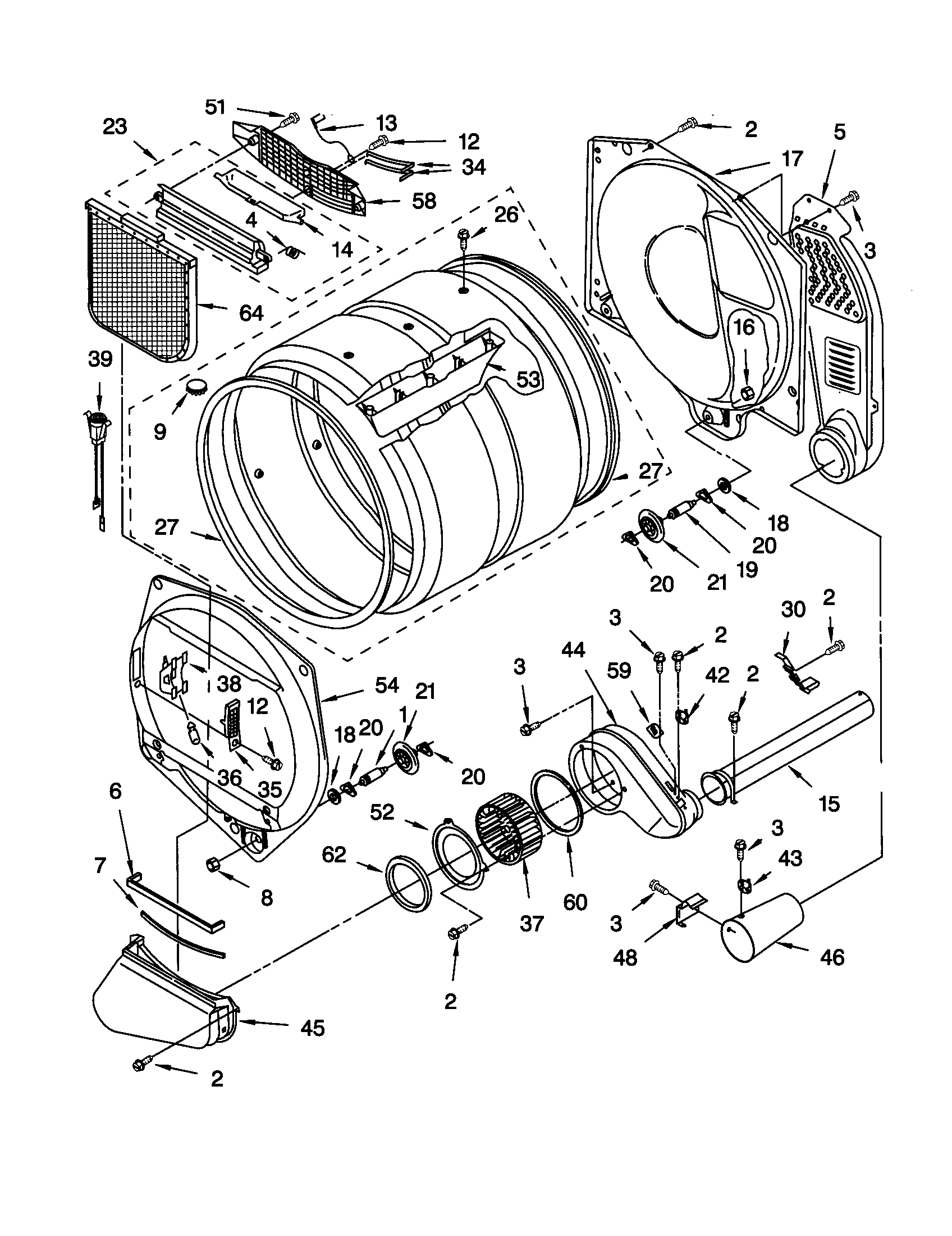 Kenmore 11070907990 bulkhead diagram