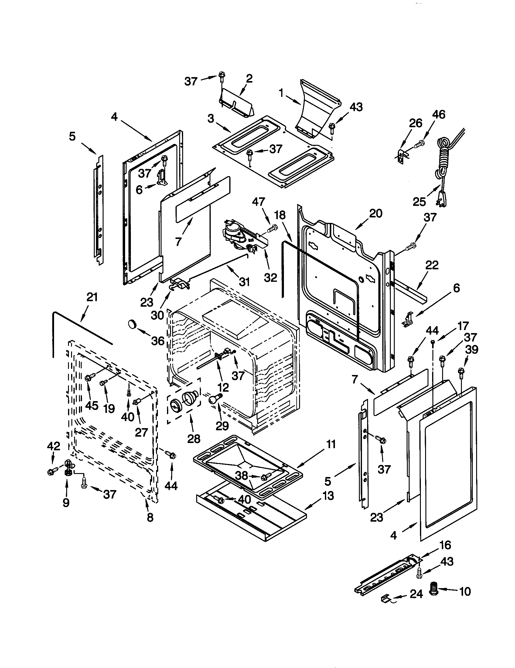 Kenmore 66575834000 chassis diagram