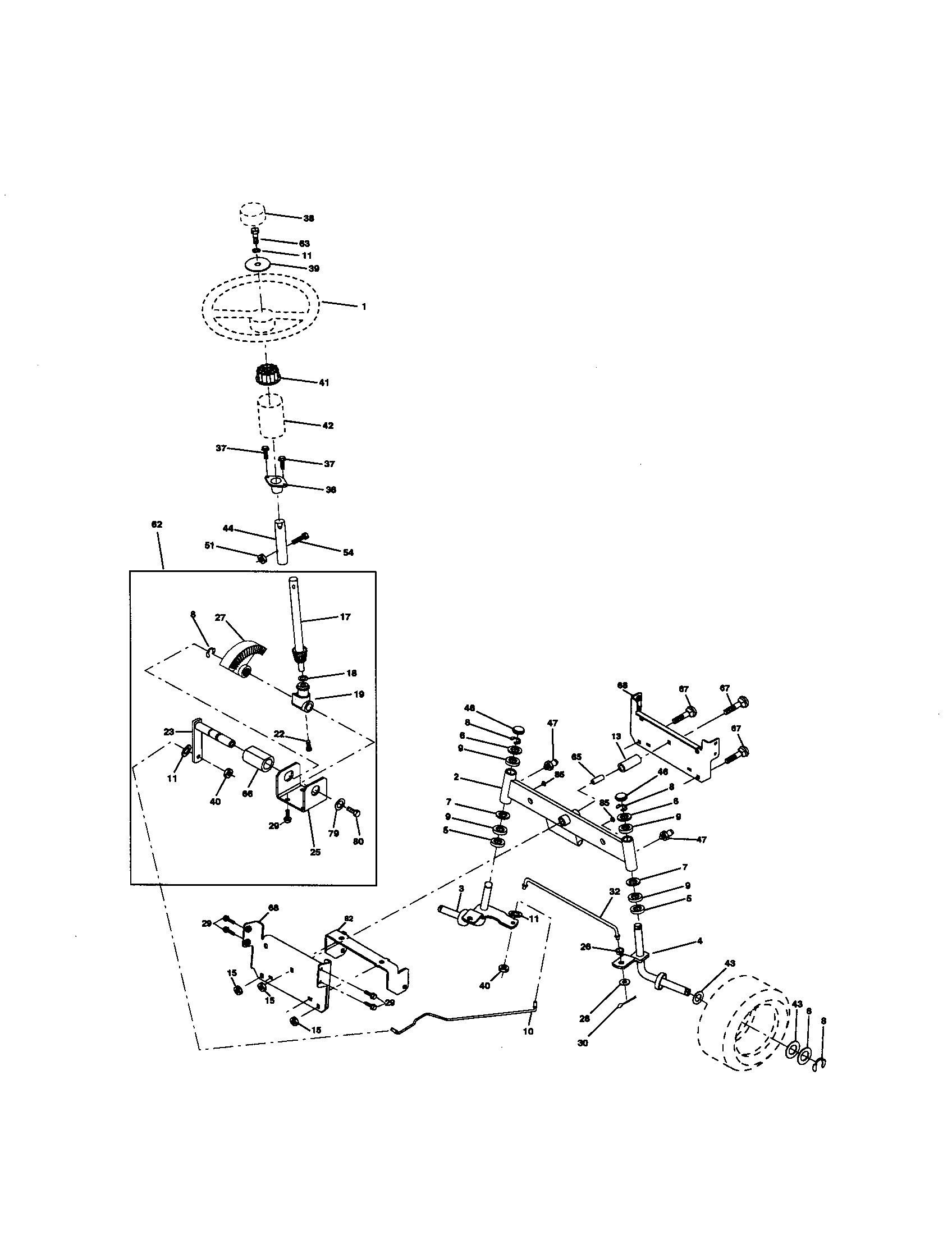 Craftsman 917270450 steering diagram